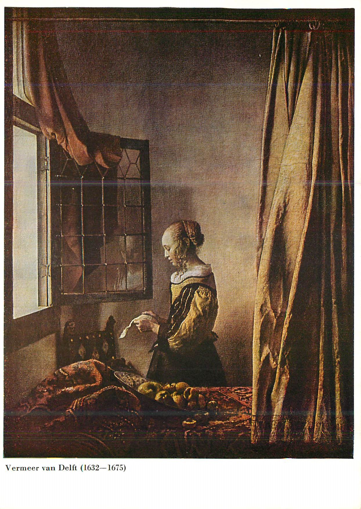 Femme à la fenêtre — Vermeer van Delft (1632–1675) — Walter Classsen, Kunstverlag, Zürich, n° 3399