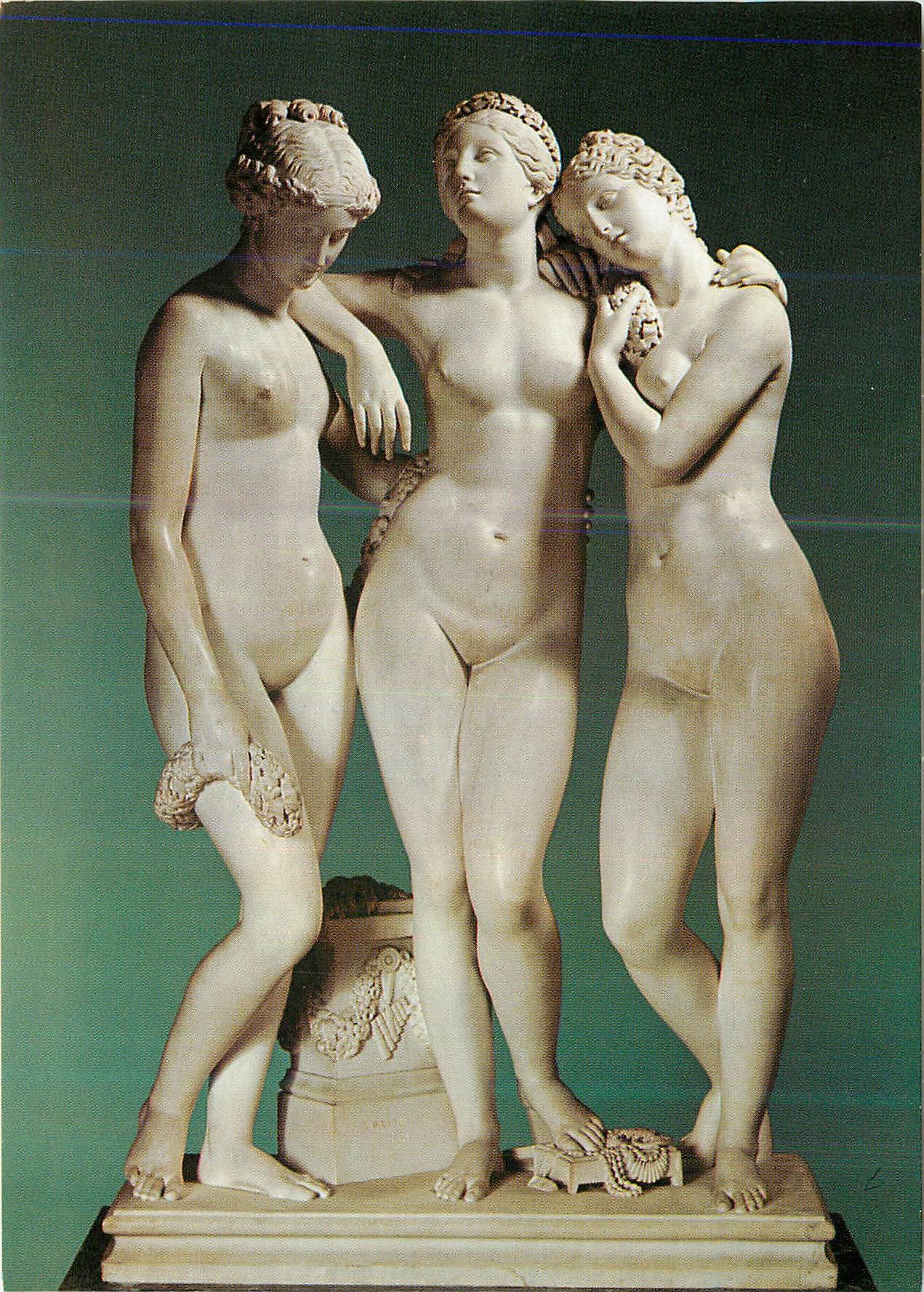 CPM Paris Musee du Louvre Pavillon de Flore James Pradier (1790 1832) les Trois Graces