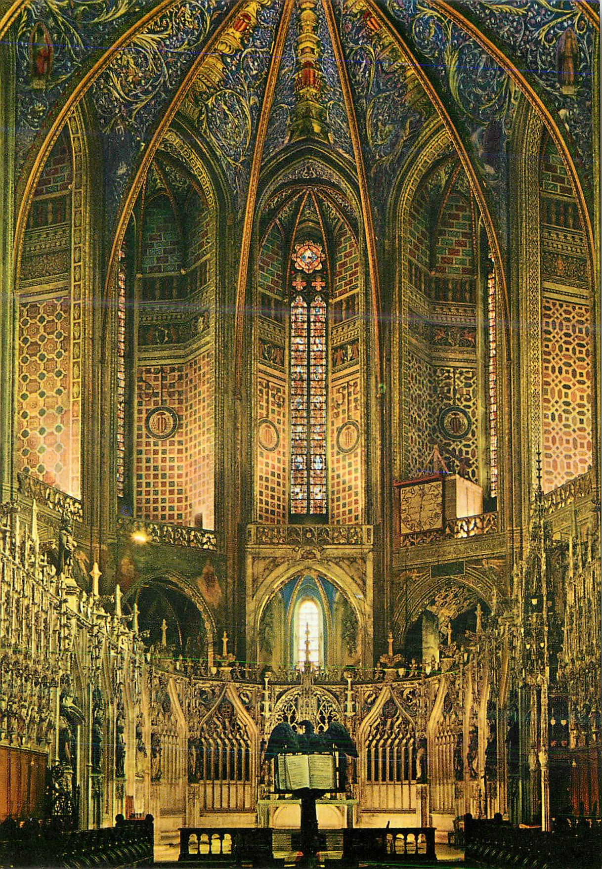 Intérieur de la Basilique Sainte-Cécile — Le Grand Chœur — Société des Cartes Postales APA-POUX