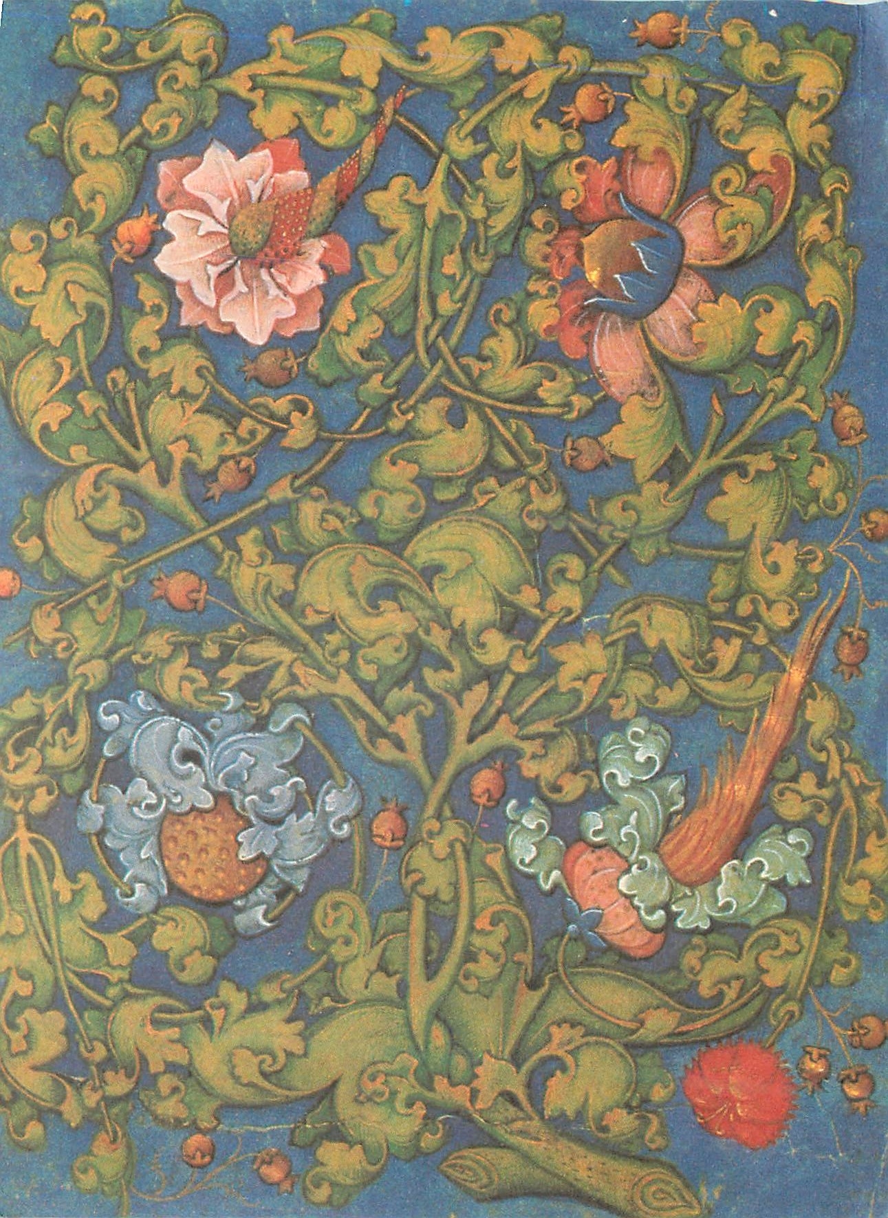 CPM Bibliotheque Nationale Rinceau d'Ornement Heures de Charles d'Angouleme Vers 1480 Gravure Enluminee