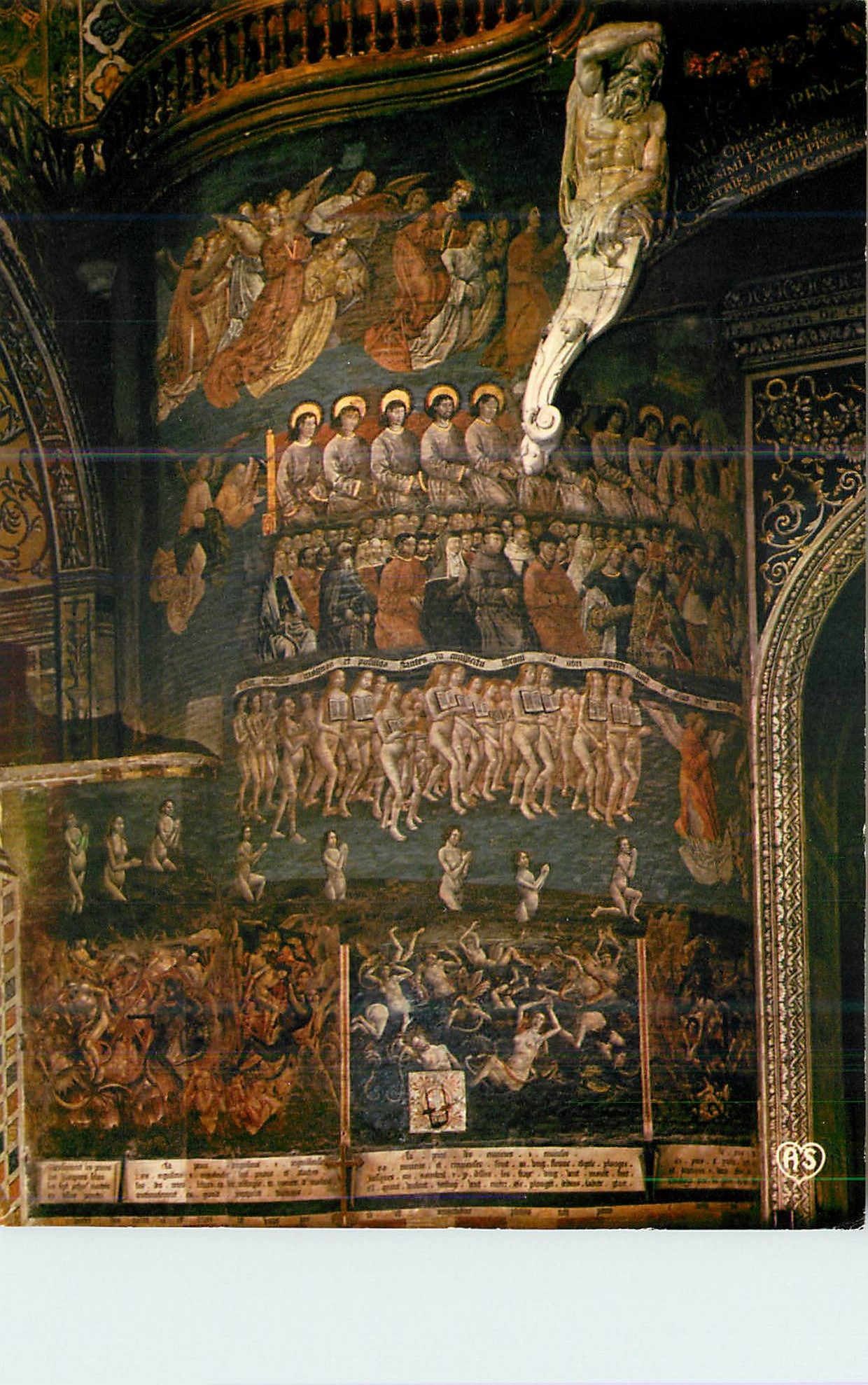 Basilika Saint Cecile — Detail der Freske des Jüngsten Gerichts — Schule Frankreich (13. und 15. Jahrhundert) — ALBI (Tarn)
