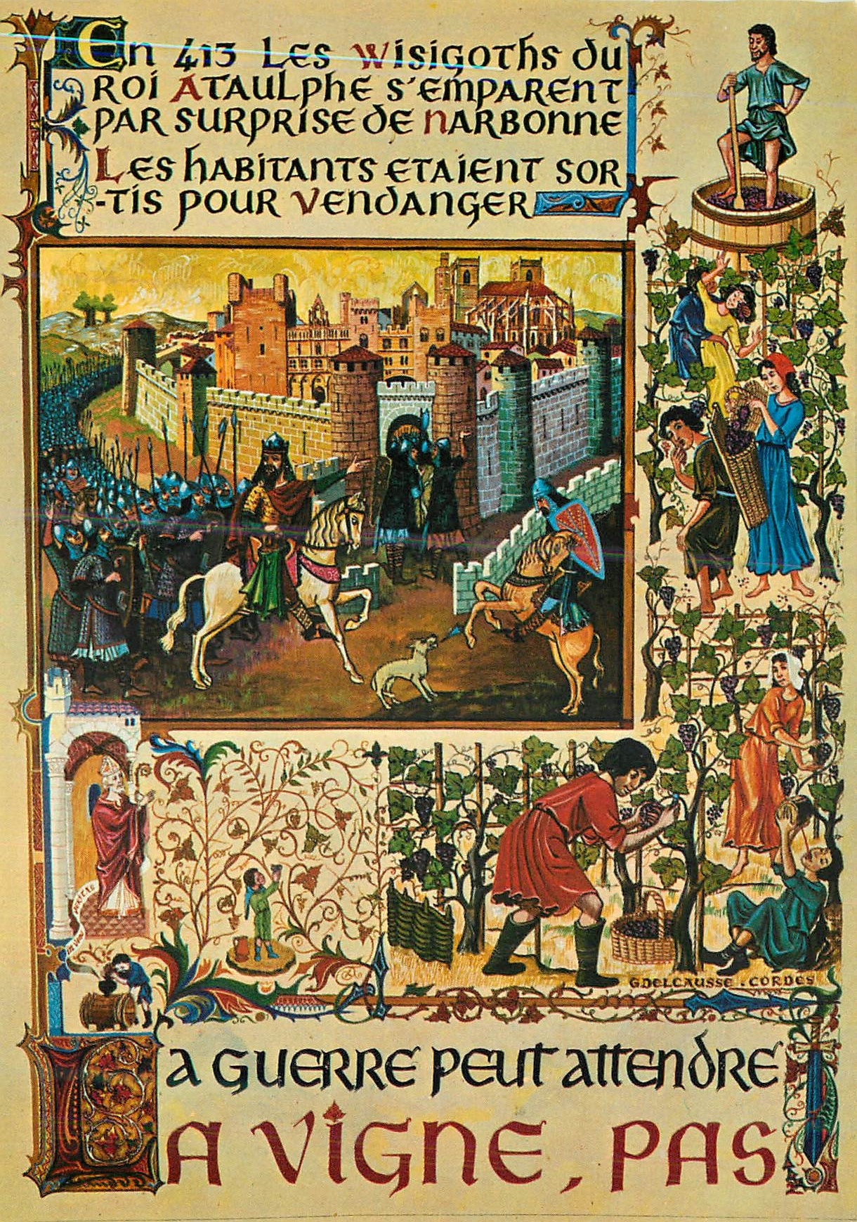 CPM La Prise de Narbonne par les Wisigoths