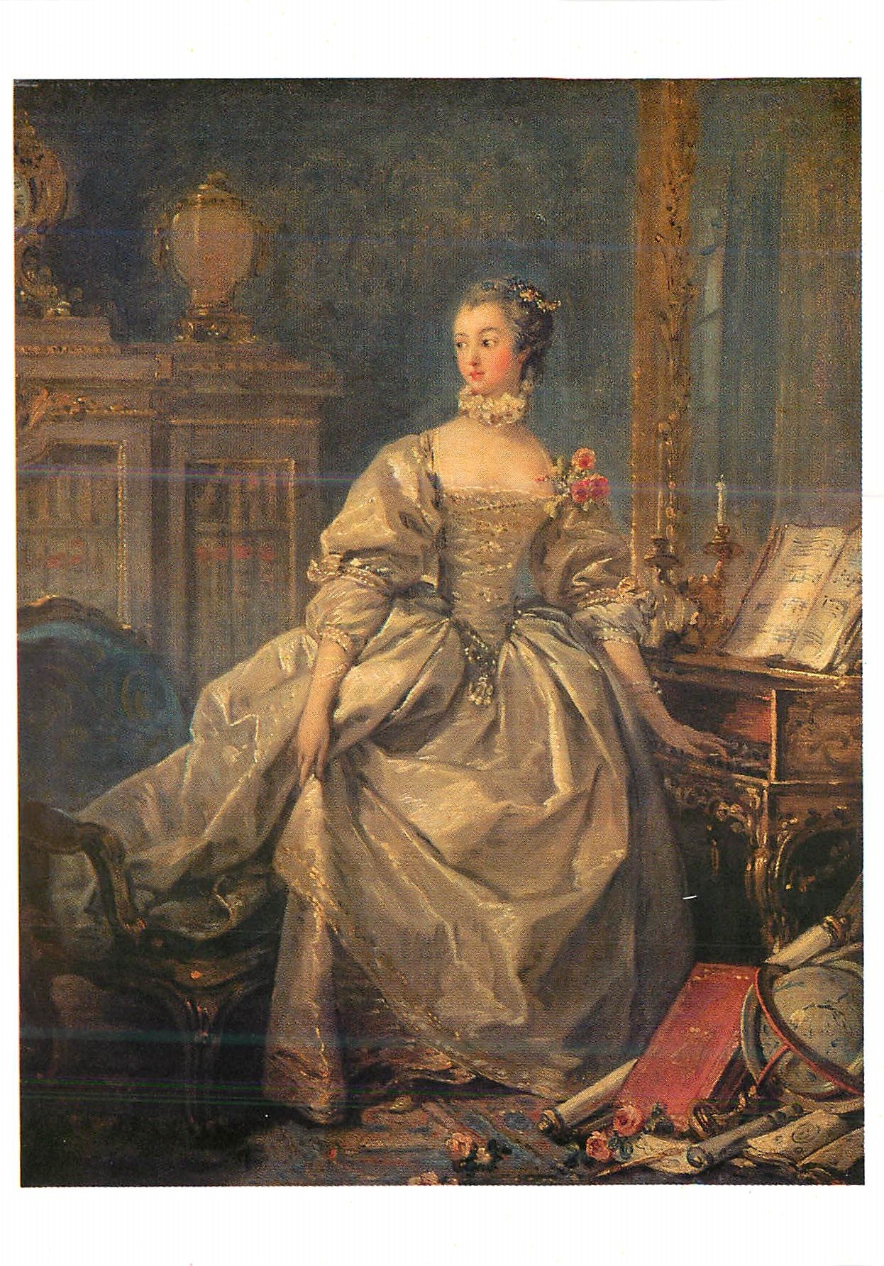 CPM Boucher 1703 1770 la Marquise de Pompadour Papier sur Toile 