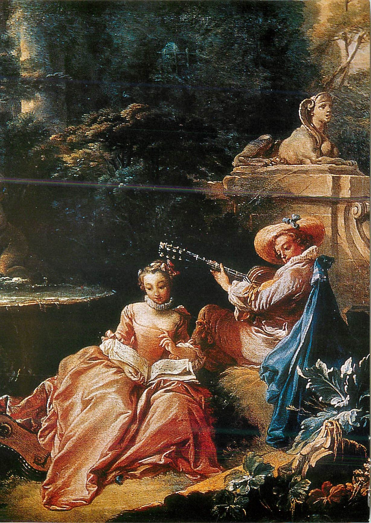 CPM Francois Boucher (1703 1770) Concert dans un Parc Frankreich Cognac Jay Museum 