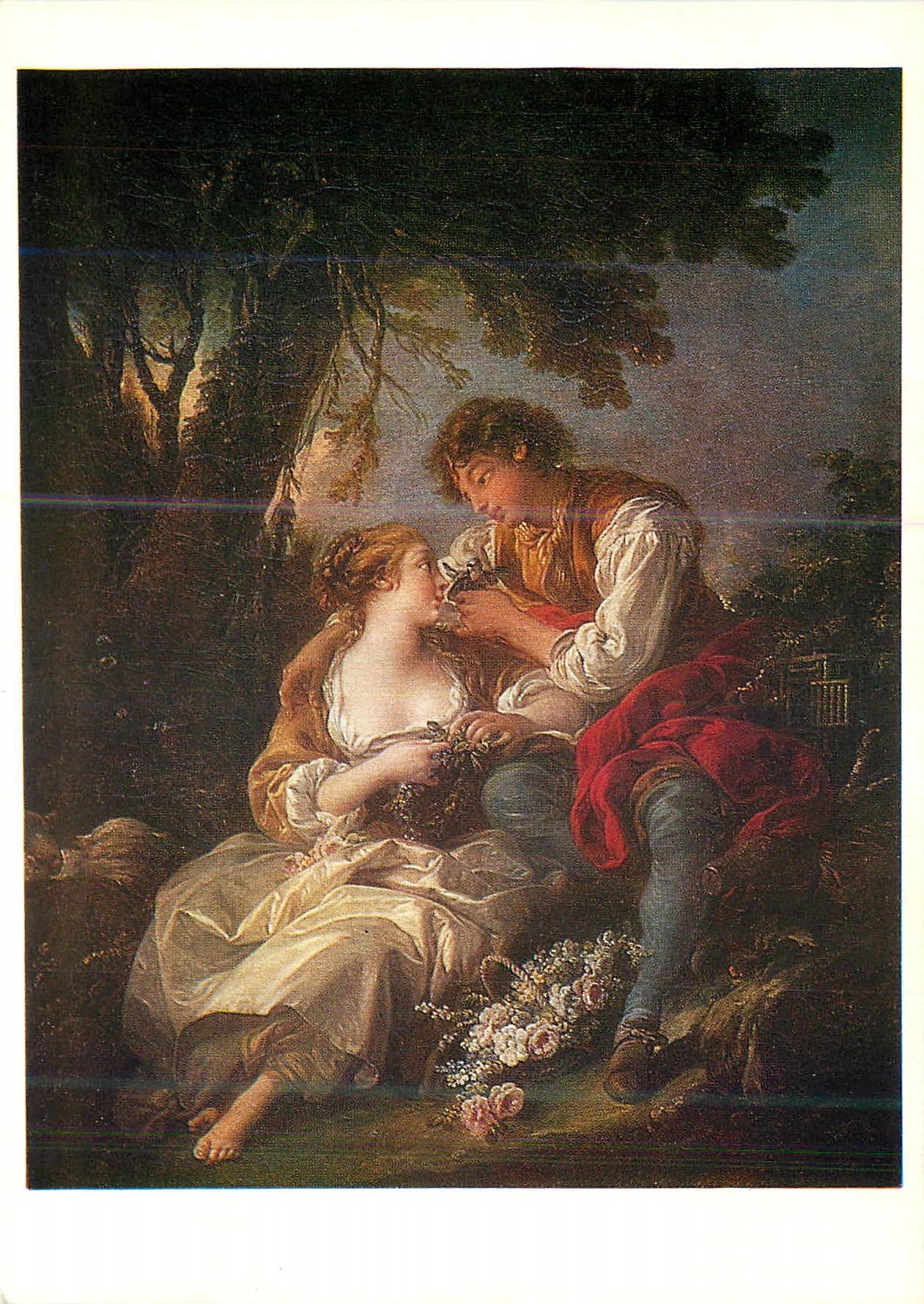 CPM Musee du Louvre Francois Boucher (1703 1770) la Cage