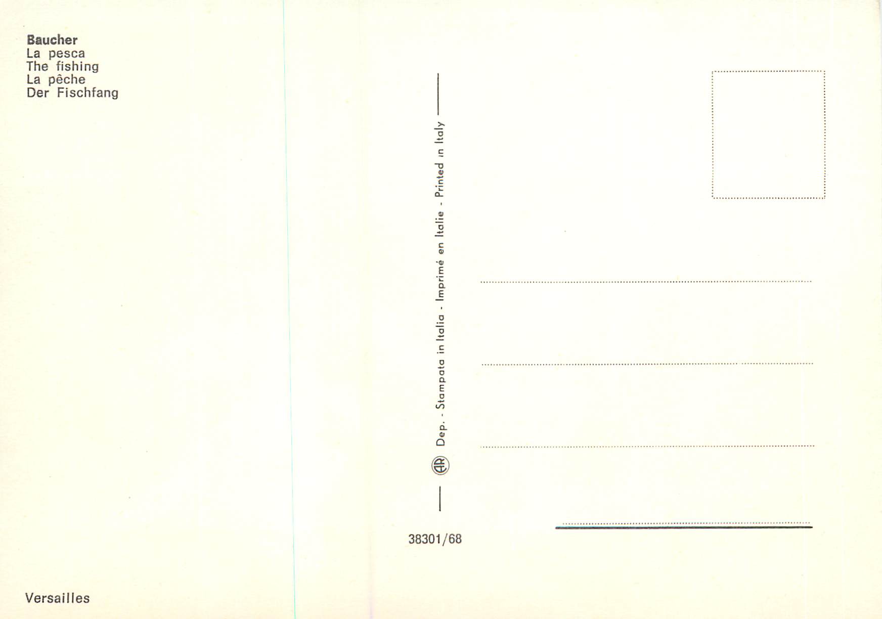 CPM Baucher la Peche — Verso