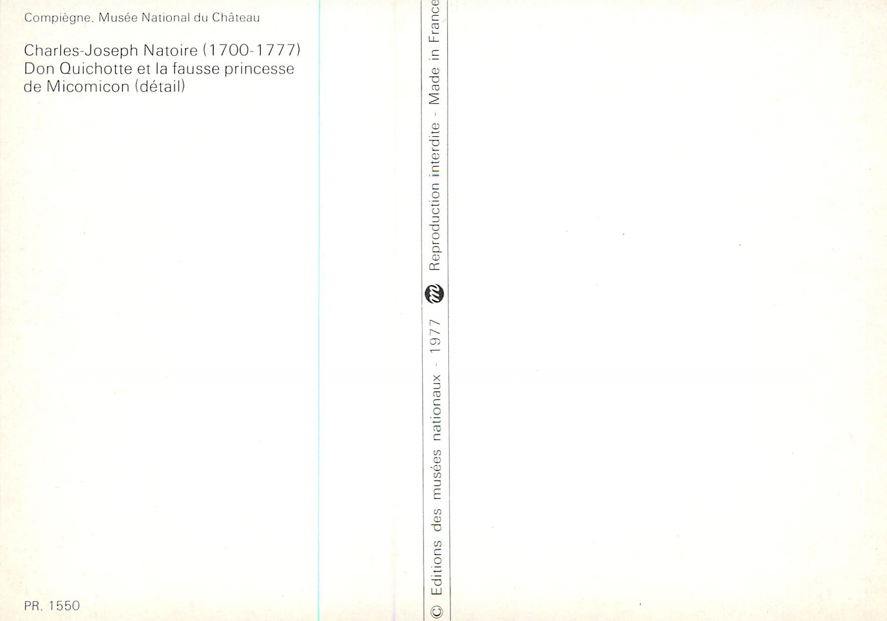 CPM Compiegne Musee National du Chateau Charles Joseph Natoire (1700 1777) — Verso
