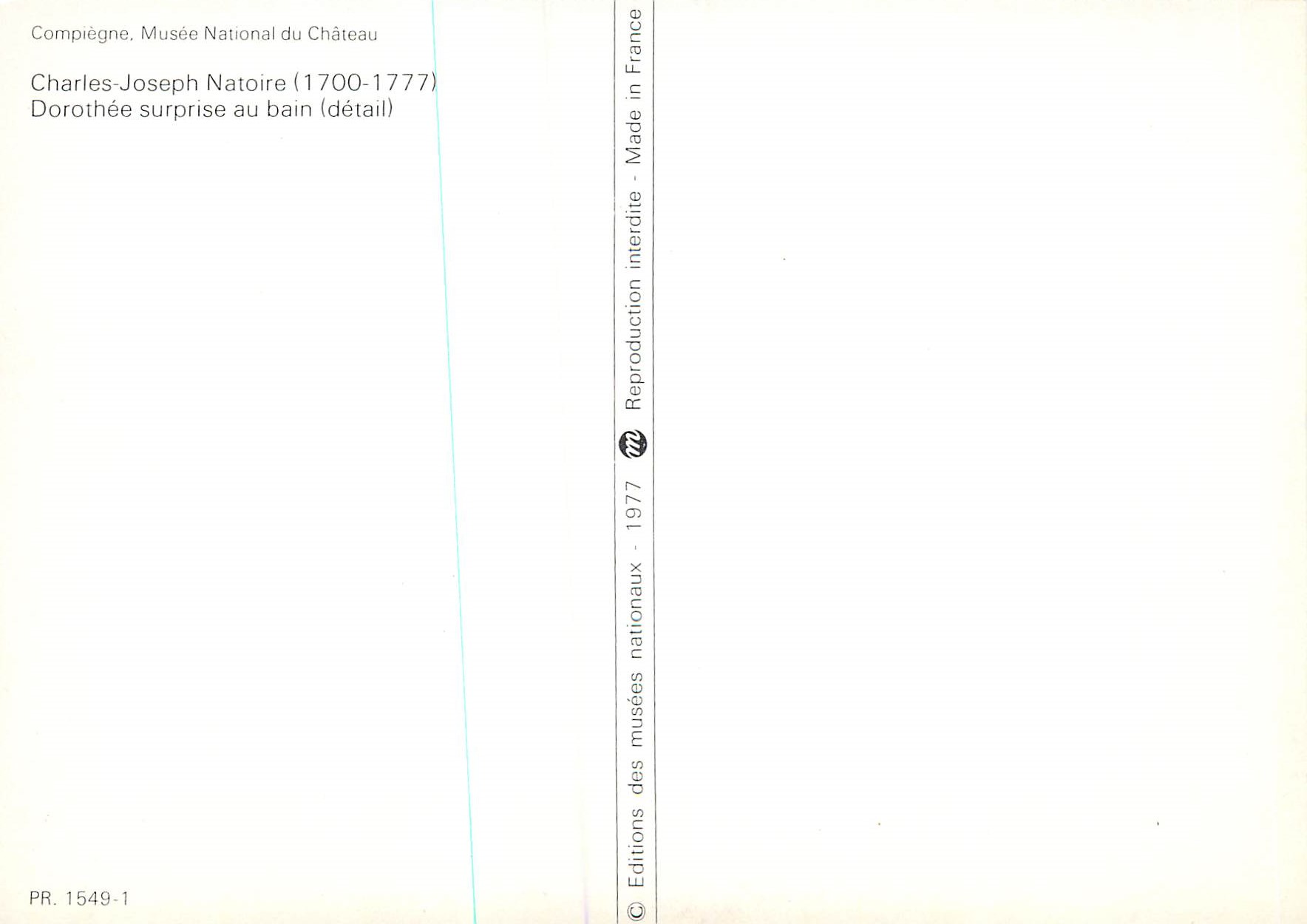 CPM Compiegne Musee National du Chateau Charles Joseph Natoire (1700 1777)  — Verso