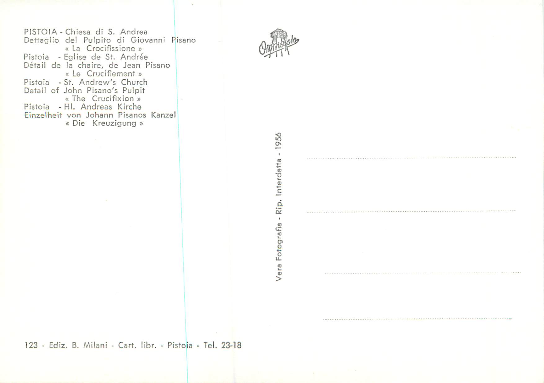 CPM Pistoia Eglise de St Andree — Rückseite