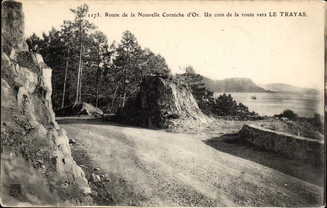 Route de la Nouvelle Corniche d'Or — coin de route vers Le Trayas — n° 1173