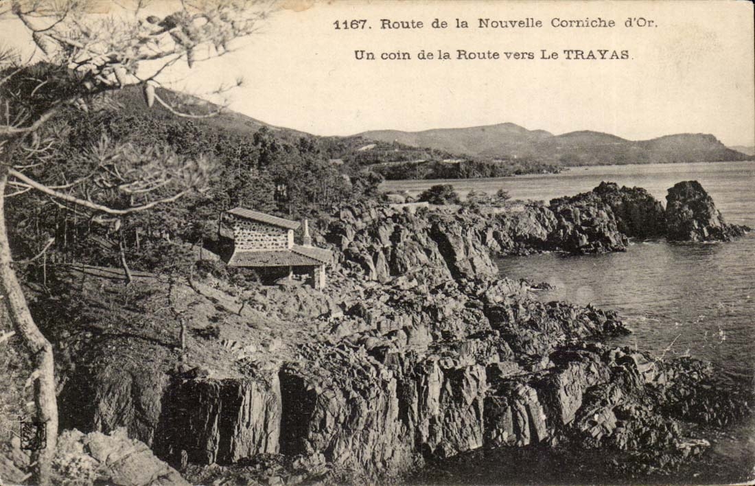 Route de la Nouvelle Corniche d'Or — Un coin de la route vers Le Trayas — n° 1167