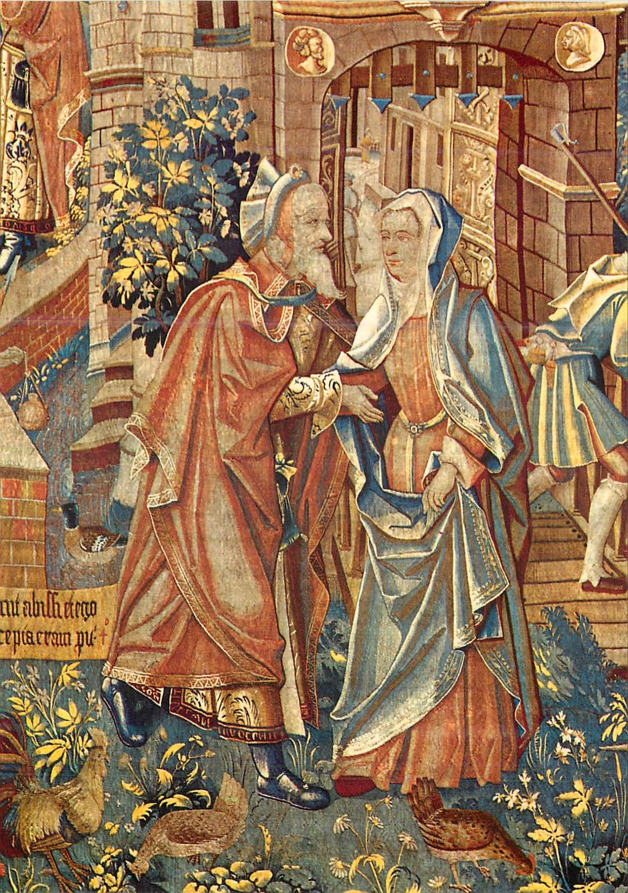 CPM Reims Cathedrale Tapisseries de la vie de la Vierge Mariage d'Anne et de Joachim parents de la Vierge Marie