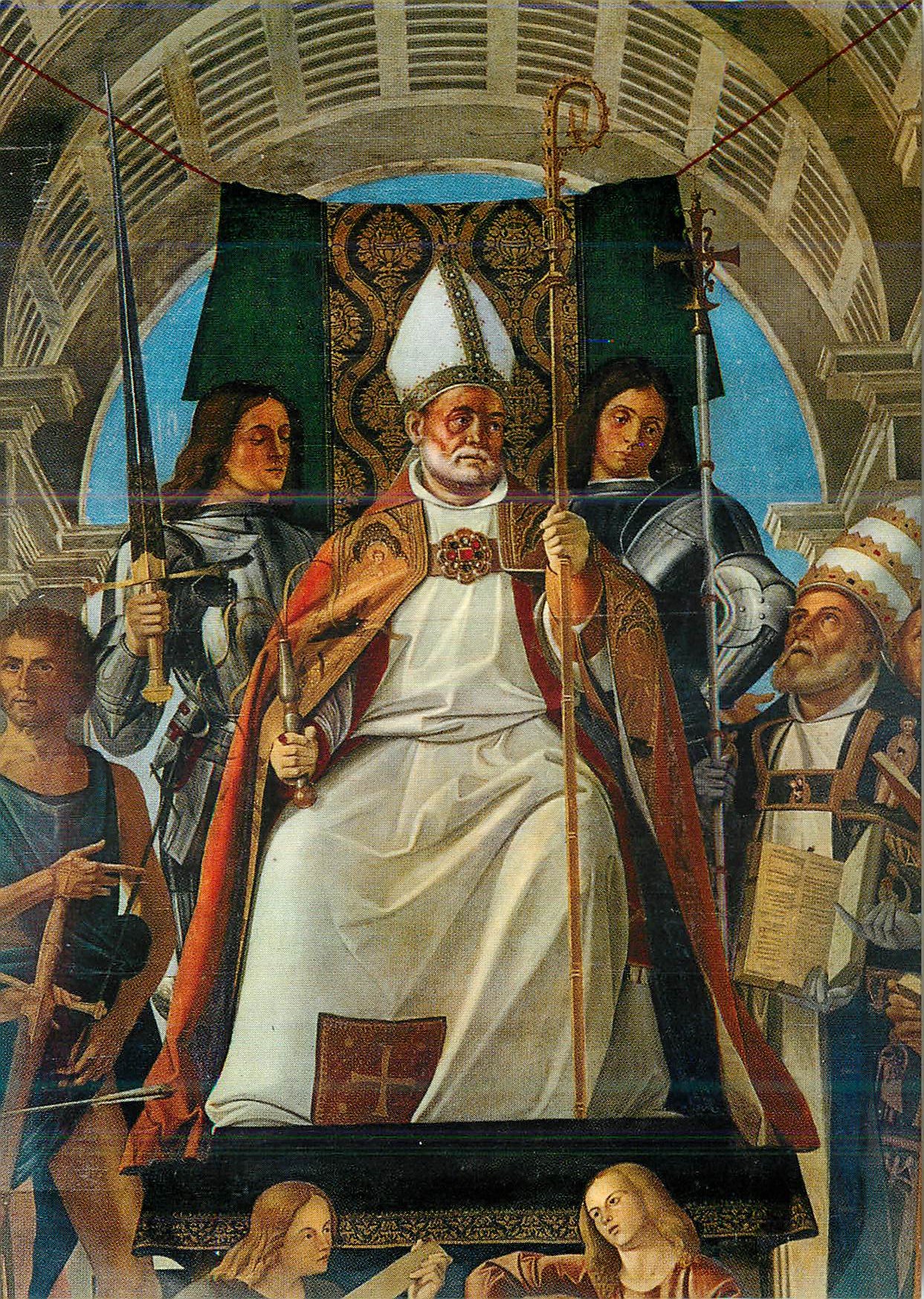 CPM Venezia Basilica dei Frari (Alvise Vivarini 1494) Cappelle del Mifanesi Sant Ambrogio Arciv di Milano