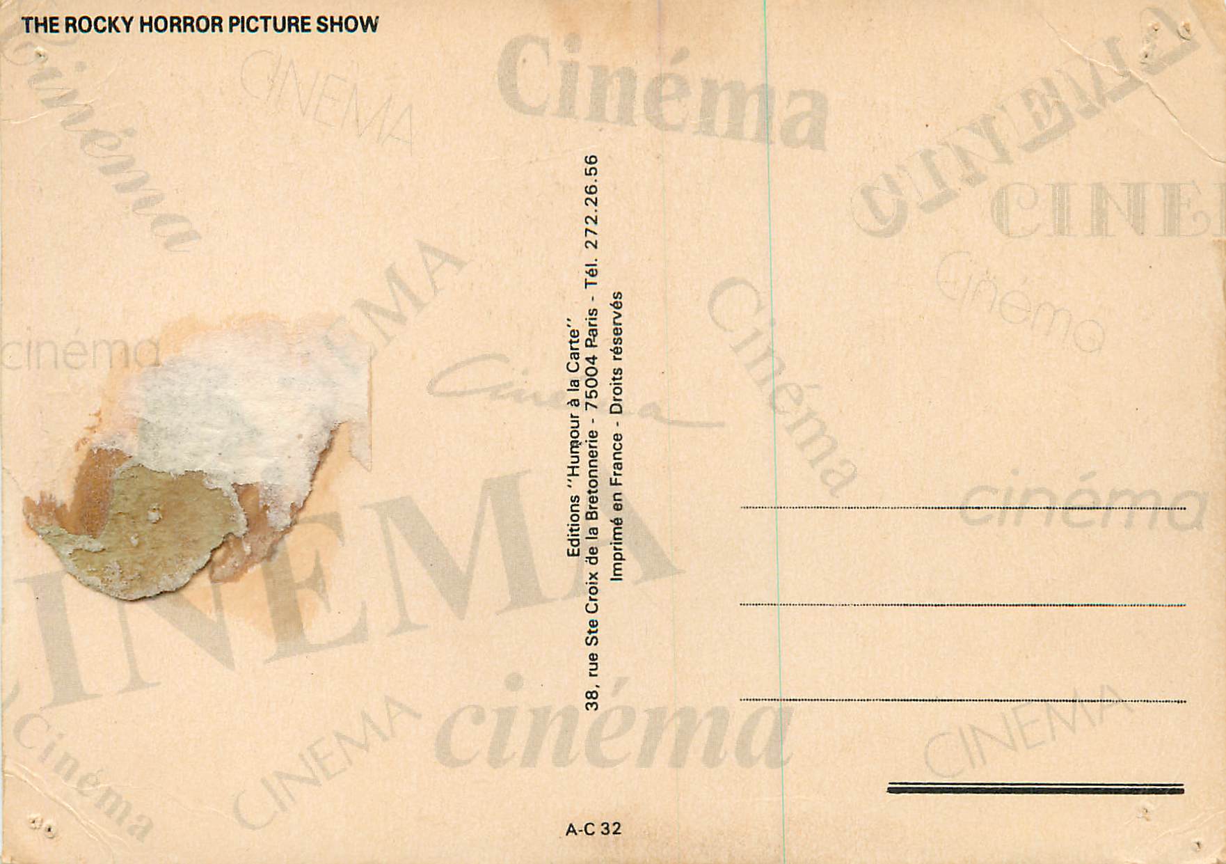 CPM The Rocky Horror Picture Show — Rückseite