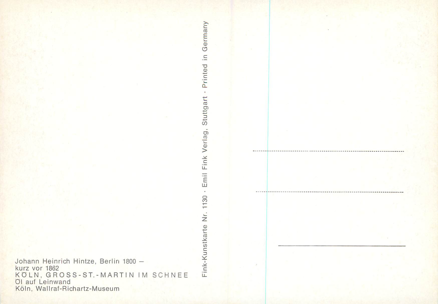 CPM Johann Heinrich Hintze Berlin 1800 — Verso