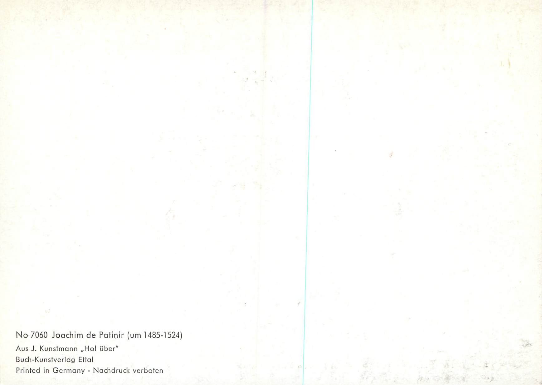 CPM Joachim de Patinir (um 1485 1524) — Verso