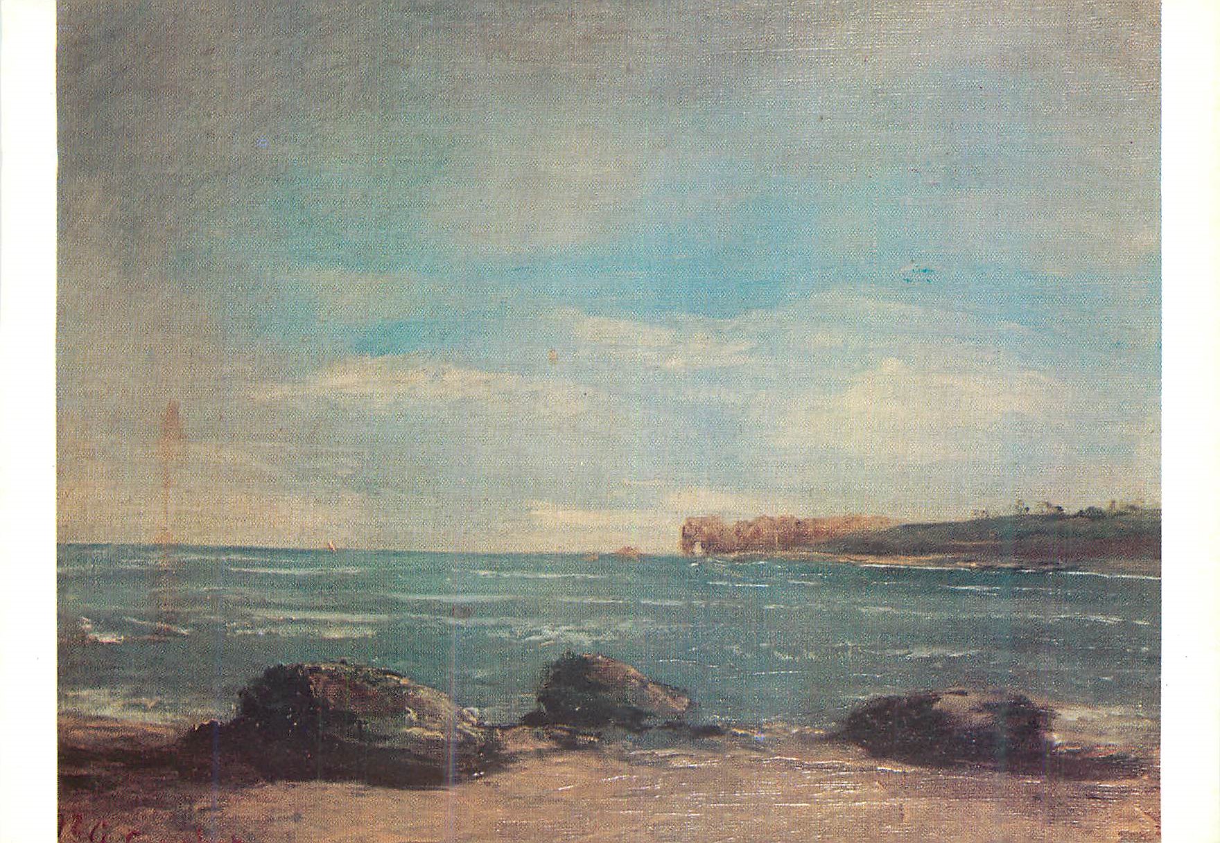 CPM Gustave Courbet La Plage d'Etretat 1872 Musee Maison Natale Gustave Courbet Ornans 25 