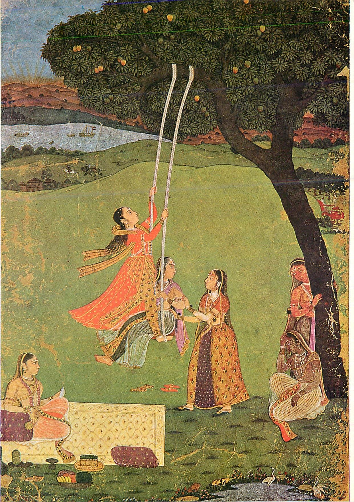 CPM Moghuldamen beim Gartenvergngigen Amusement au jardin Inde vers 1700 Musee Guimet Paris