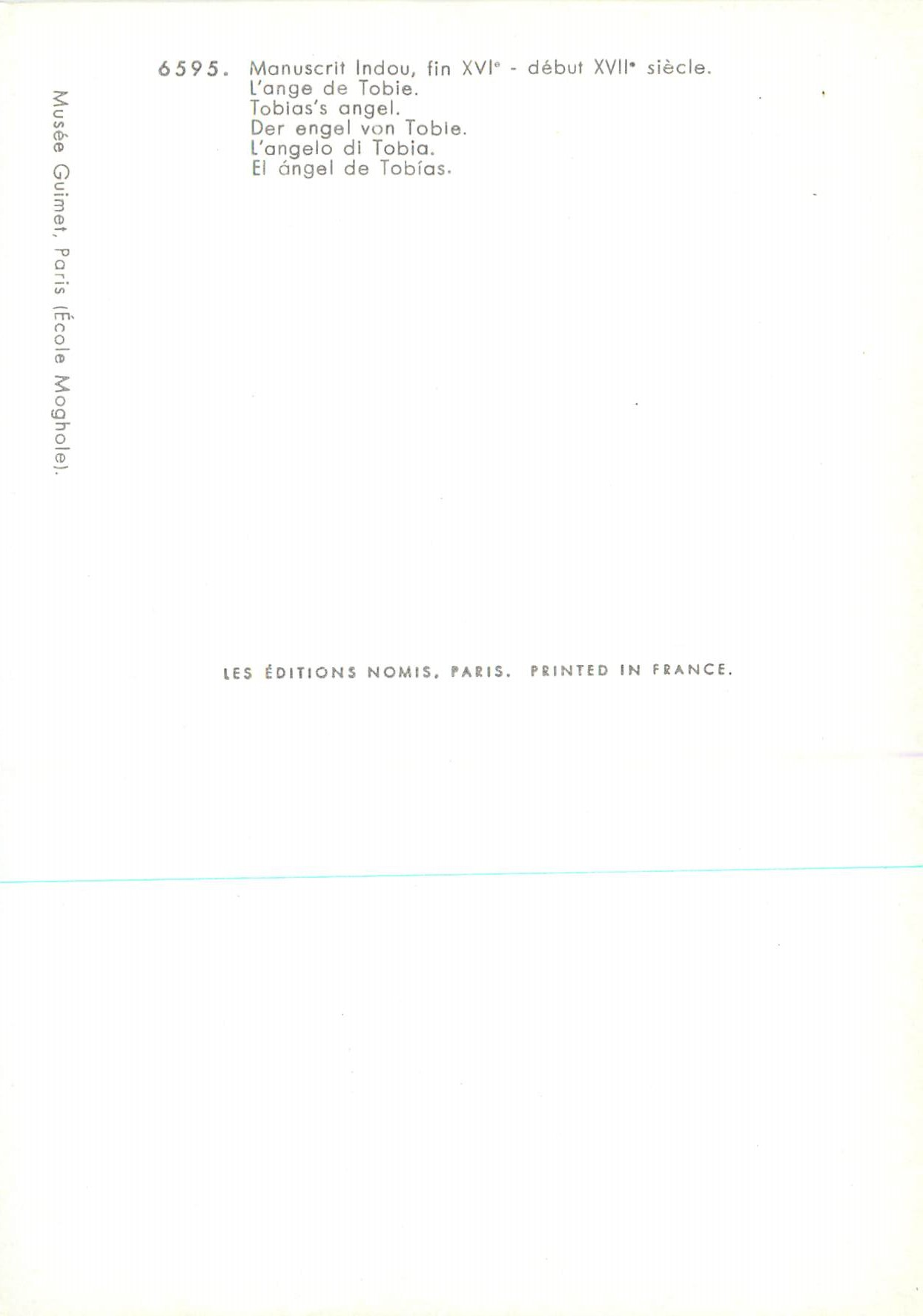 L'ange de Tobie — Manuscrit indou, fin XVIe - début XVIIe siècle — Éditions Nomis, Paris — Reverso