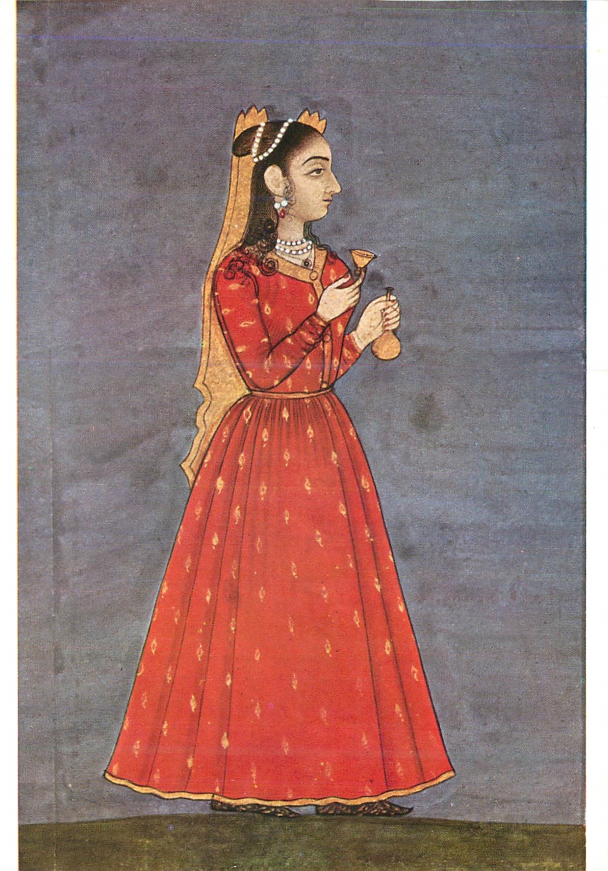 CPM Manuscrit Indou XVIII siecle Jeune femme Musee Guimet Paris