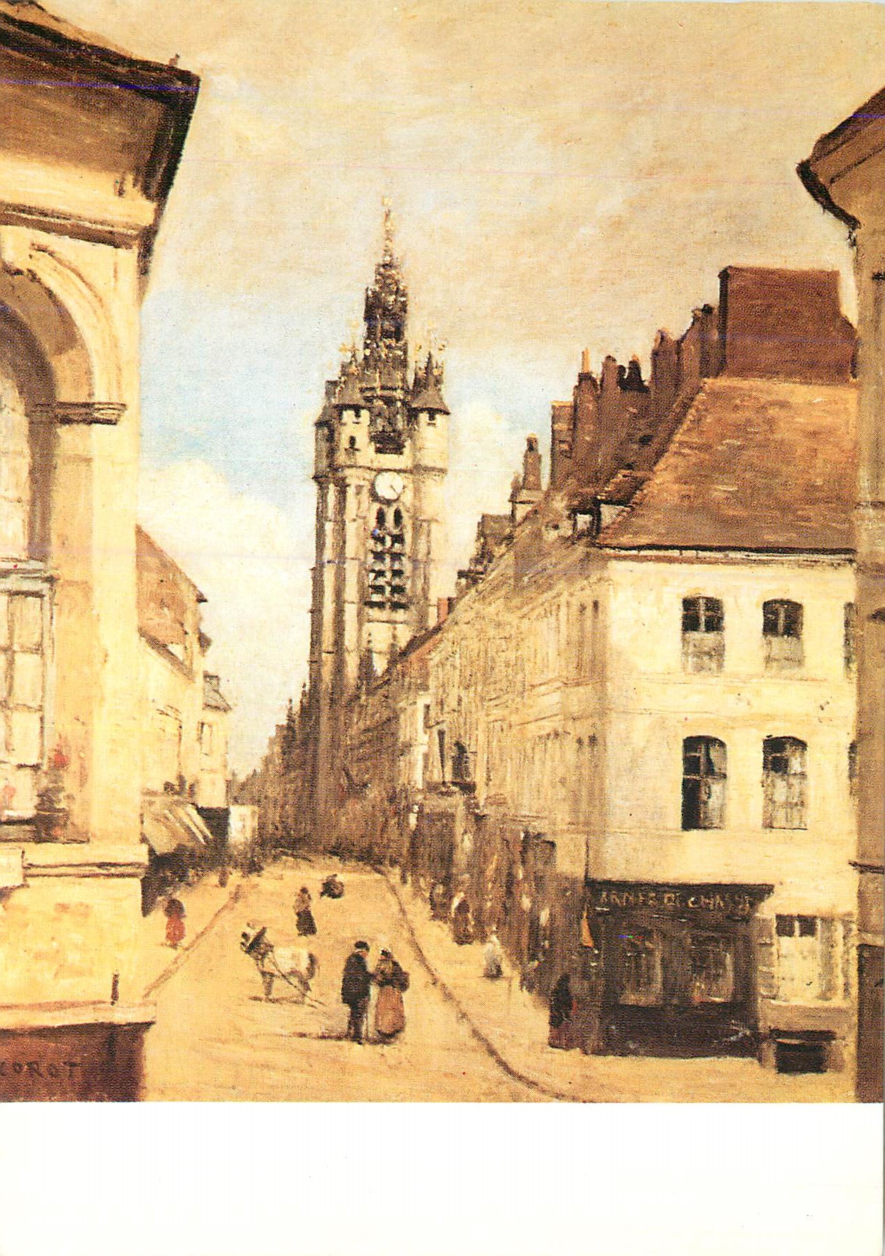 CPM Corot Paris Musee du Louvre J B Camille Corot (1796 1875) Le Beffroi de Douai 1871