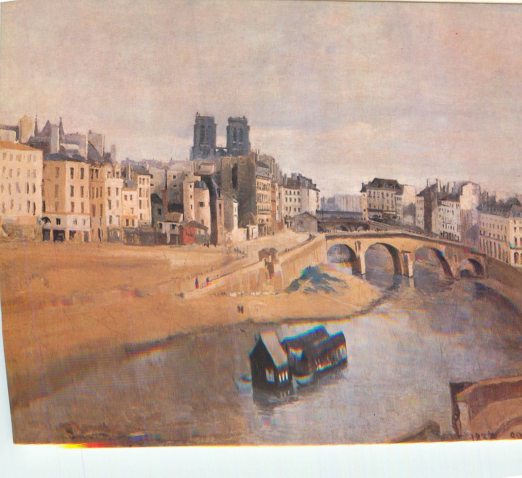 CPM Corot Le Pont St Michel et le Quai des Orfevres Musee Carnavalet Photo Bulloz