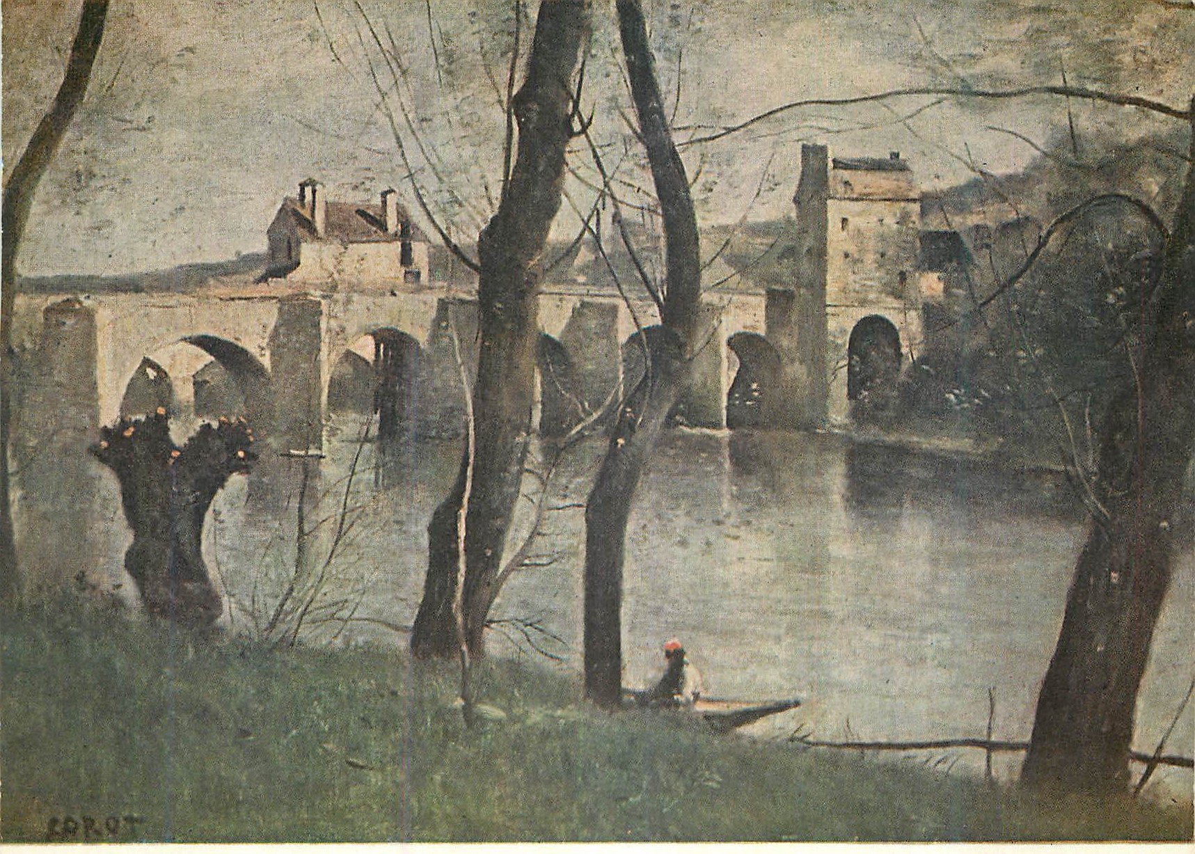 CPM Corot Jean Baptiste Camille Corot (1790 1875) Le Pont de Mantes