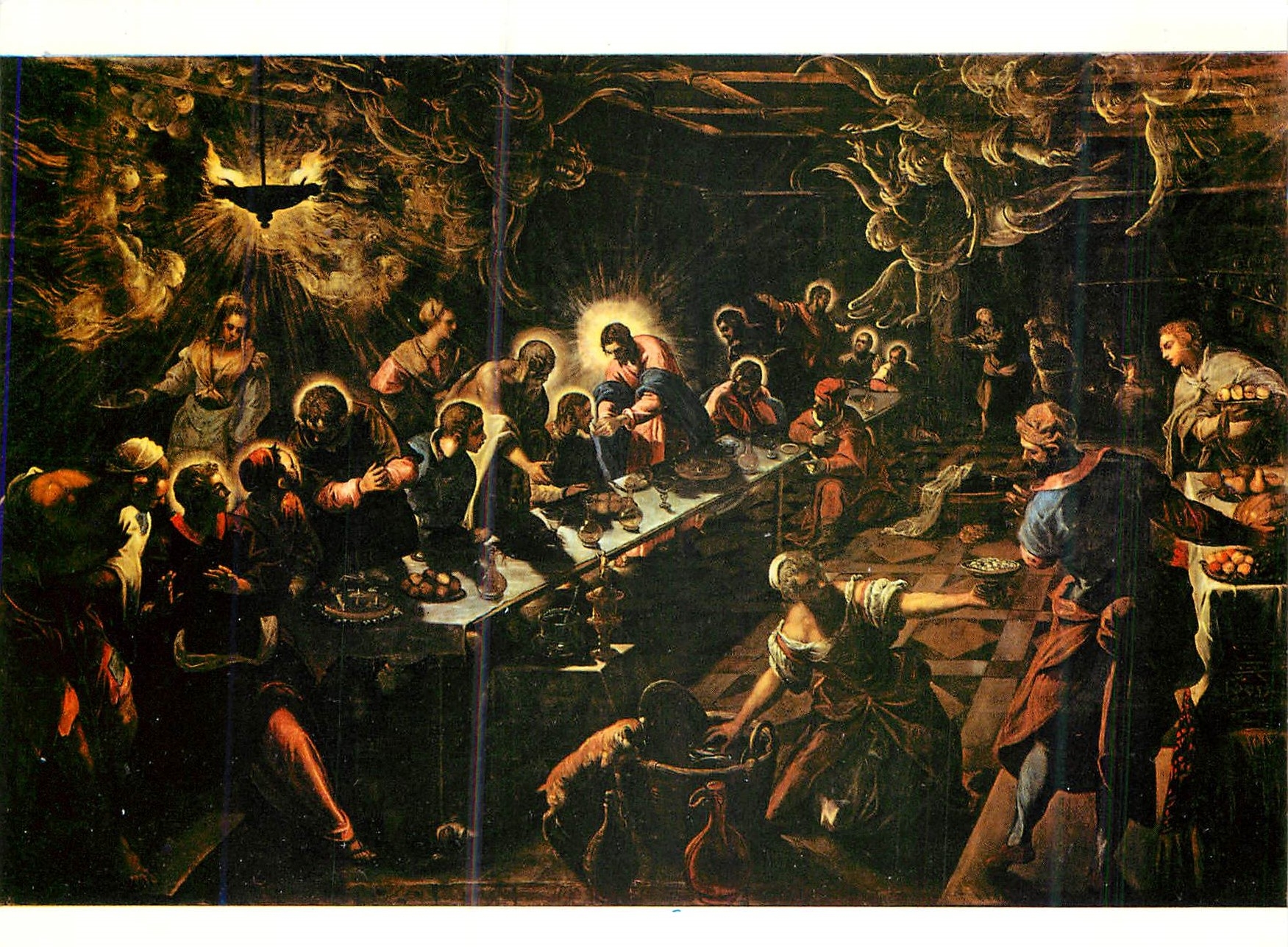 CPM Venezia Basilica di S Giorgio Maggiore La Cene (J Tintoretto)