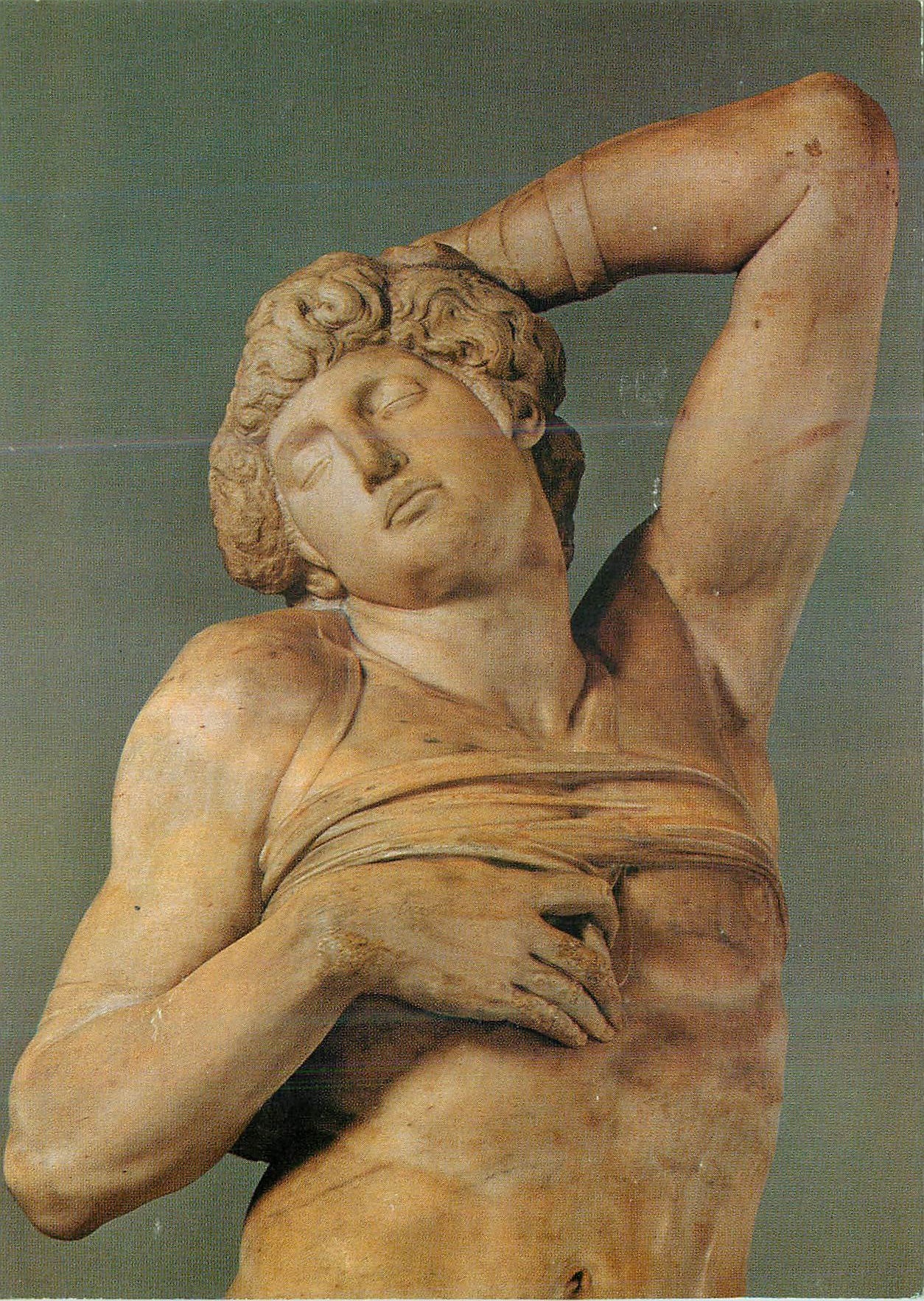 CPM Paris Musee de Louvre Departement des Sculptures Michel Ange (1475 1564) Esclave mourant Statue destinee au tombeau 