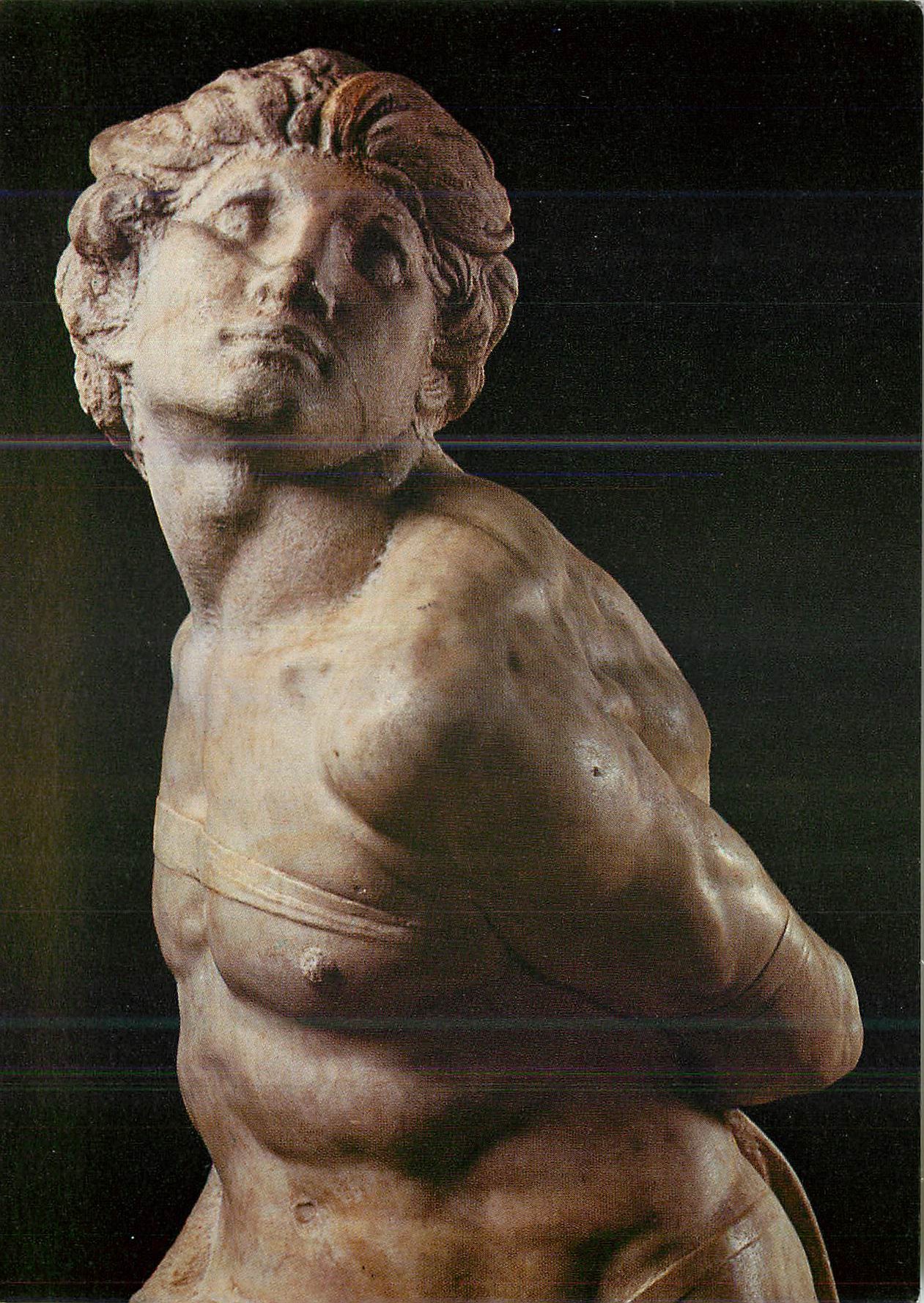 CPM Paris Musee de Louvre Departement des Sculptures Michel Ange (1475 1564) Esclave enchaine Statue destinee au tombeau