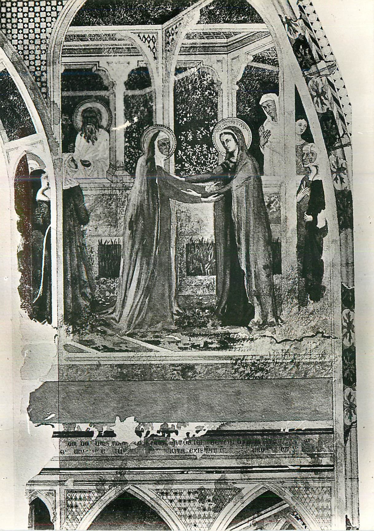 CPM Villeneuve les Avignon (Gard) Chartreuse du Val de Benediction Chapelle d'Innocent VI Fresque du XIVe S La Visitatio