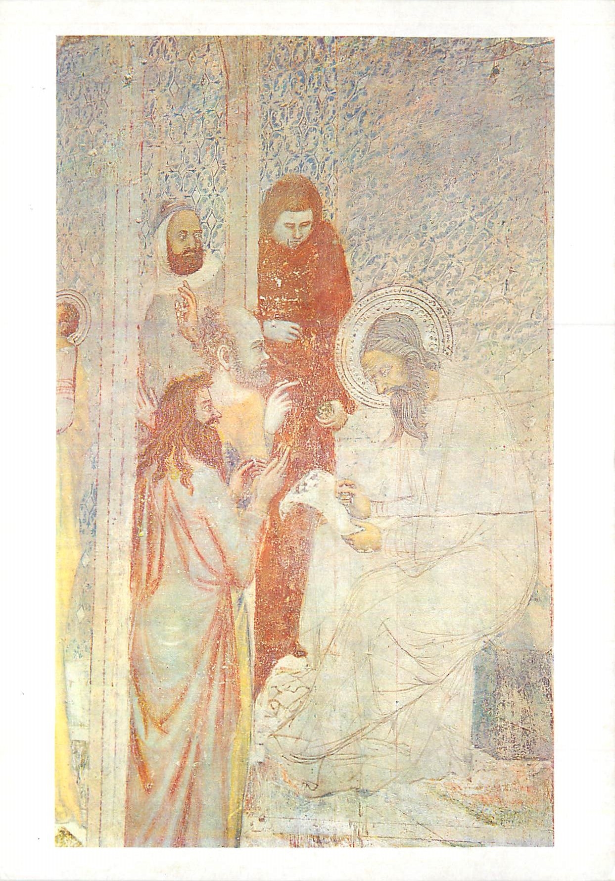 CPM Ecole d'Avignon Matteo Giovannetti Imposition du nom de St Jean Baptiste (Fresque) 1855 1856
