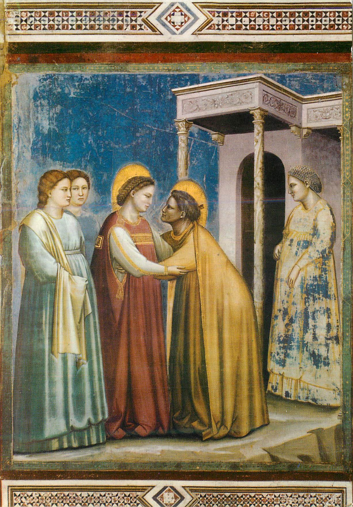 CPM Giotto Cappella degli Scrovegni Visite de Maria a Elisabeth