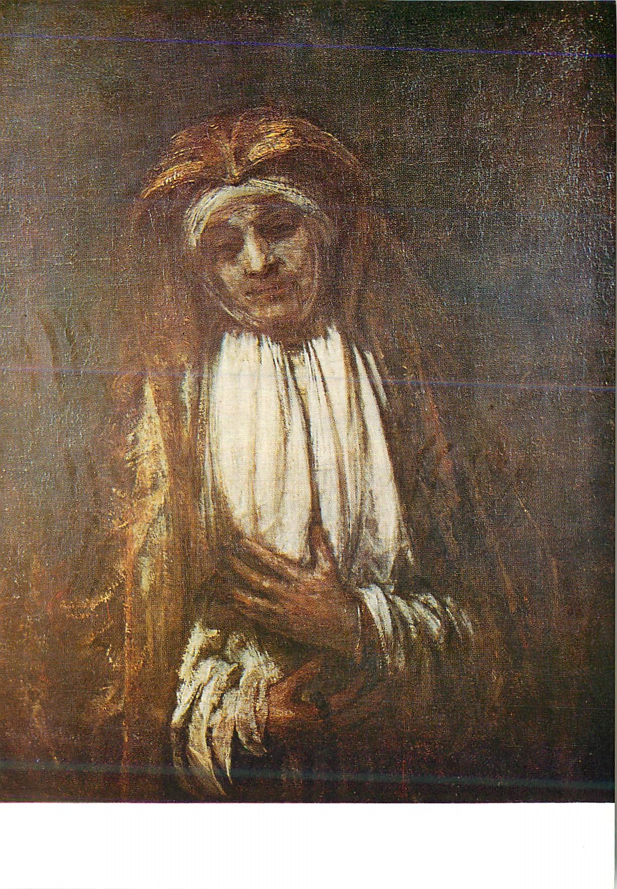 CPM Rembrandt Van Ryn 1606 1669 La Vierge Marie (Toile signee et datee 1661)