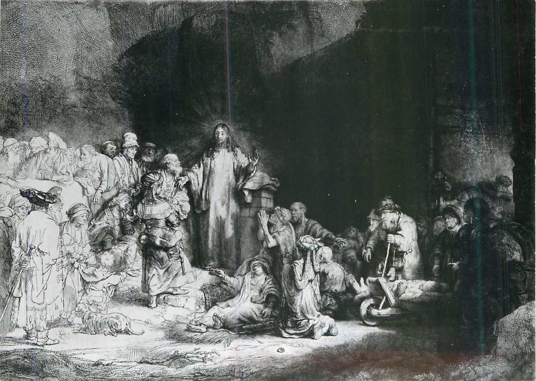 CPM Rembrandt Hermenesz Van Ryn 1606 1669 Christus Heilt Die Kranken (Das Hunderlguldenblatt) Radierung