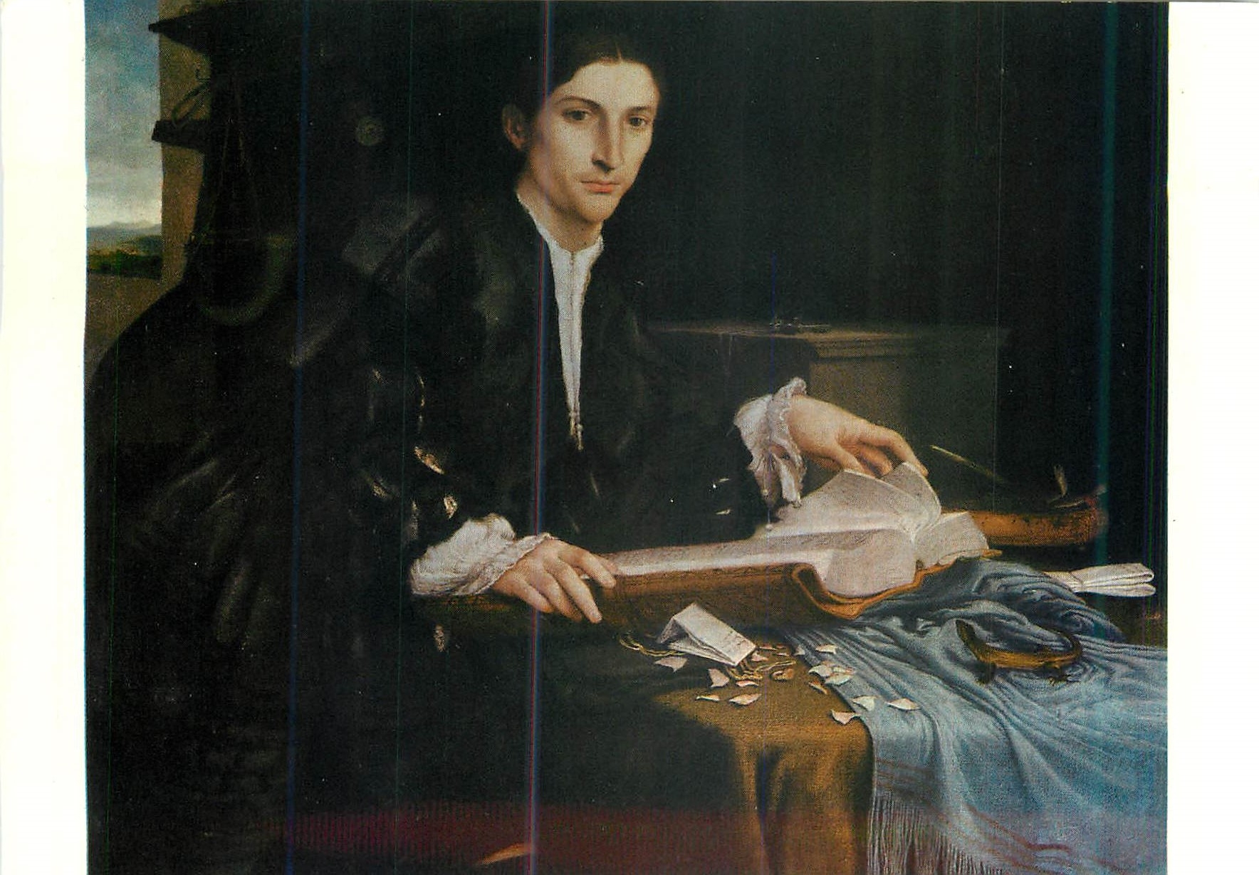 CPM Venezia Gallerie dell'Accademia Lorenso Latto (Venezia 1480 Loreto 1556) Portrait de gentilhomme