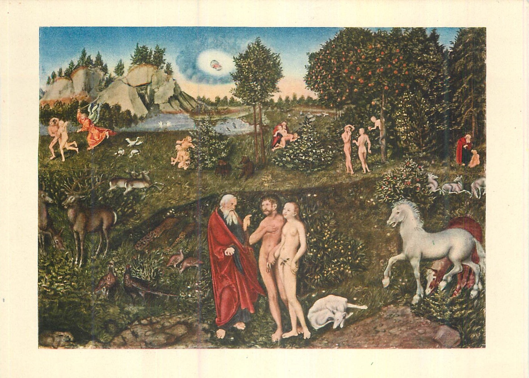 CPM Kunsthistorisches Stratsmuseum Wien Lucas Cranach d Altere Das Paradies
