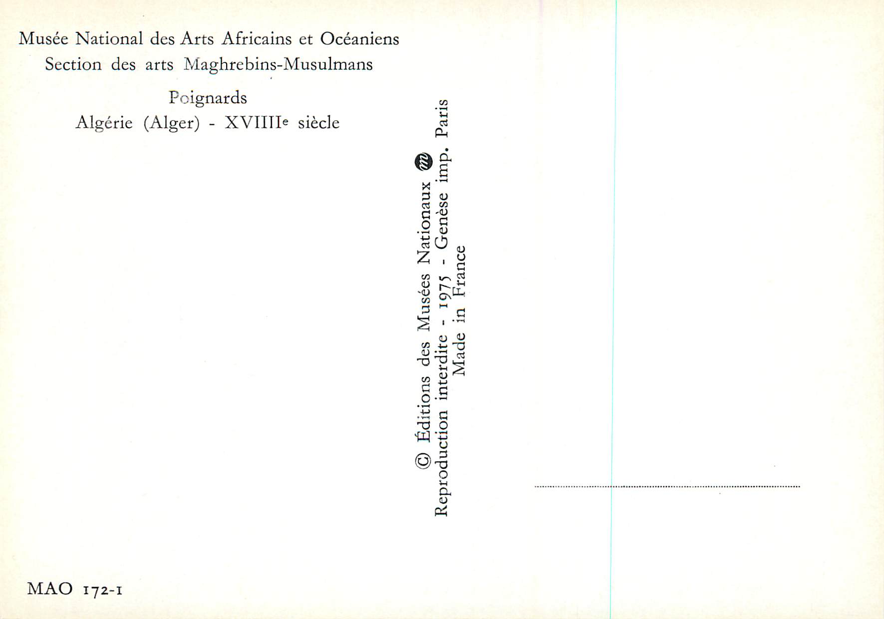 Poignards maghrébins — XVIIIe siècle — Musée National des Arts Africains et Océaniens, Paris — Reverso