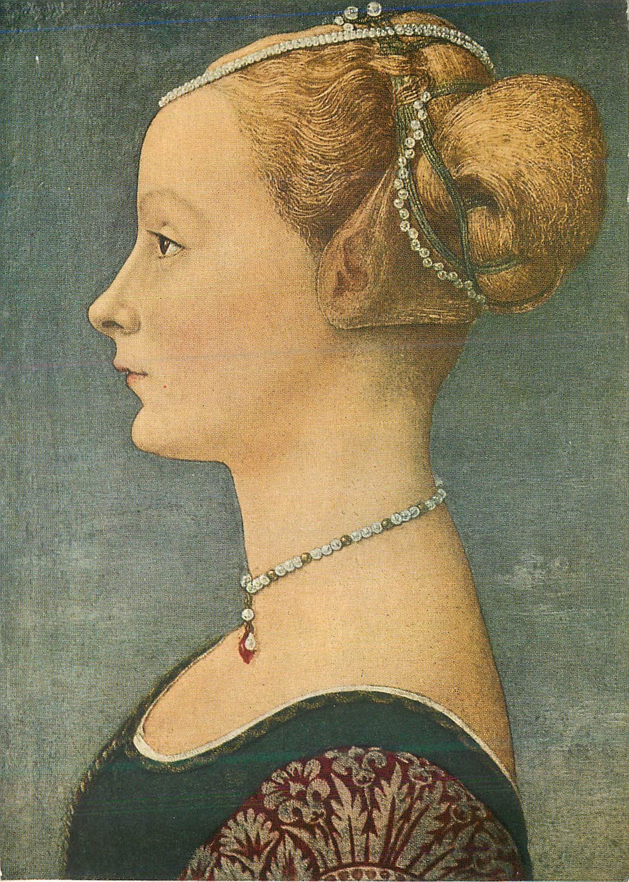 CPM Pietro Franceshi di Benedetto dit Piero delle Francesca (vers 1416 1492) Portrait de jeune fille