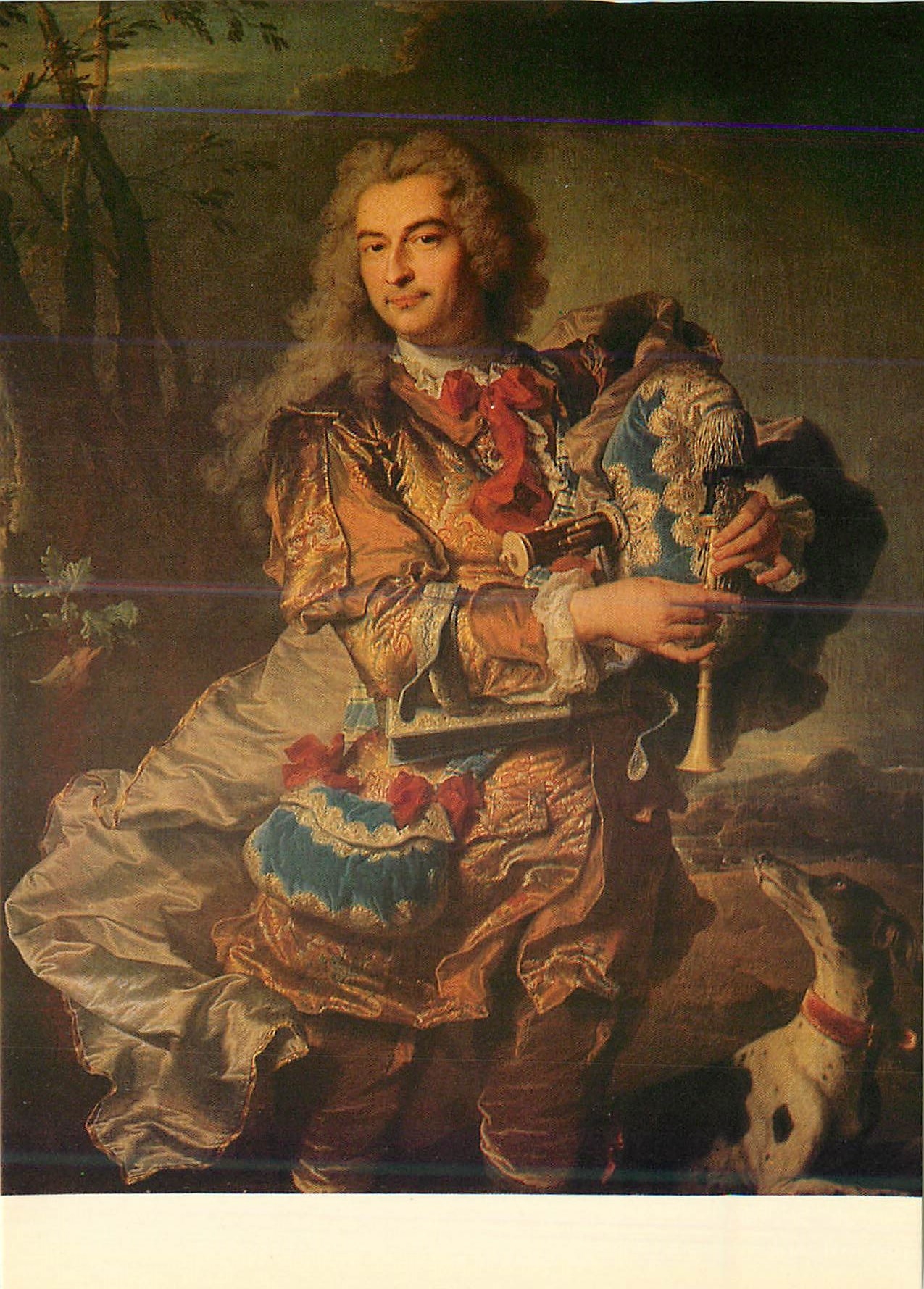 Portrait du Président Gaspard de Gueidan — joueur de musette — Hyacinthe Rigaud (1659-1743) — Musée Granet, Aix-en-Provence