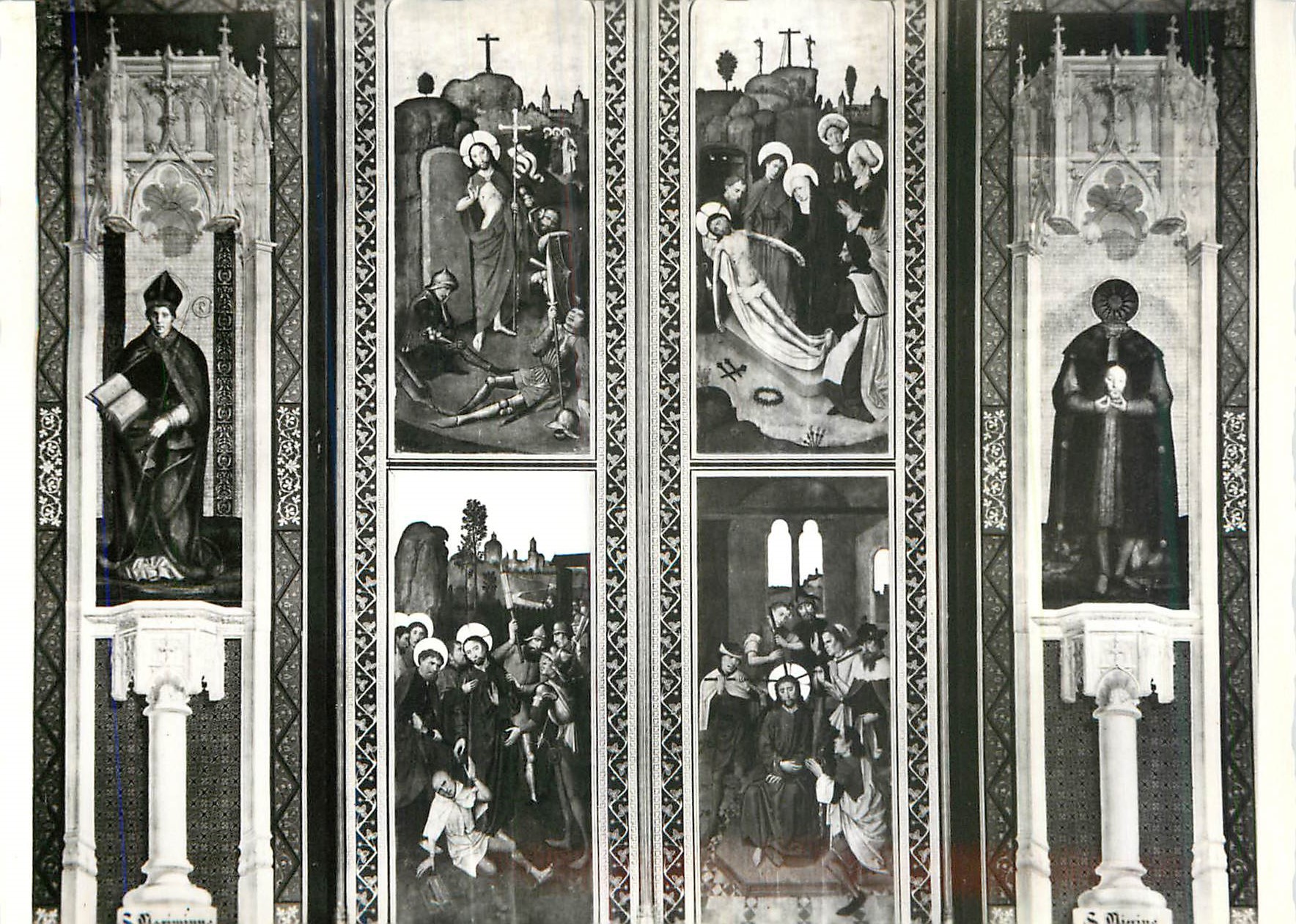 Cathédrale Saint-Sauveur — Triptyque représentant Saint Maximin, scènes de la Passion et de la Résurrection de Jésus — Société Éditions de France, Aix-en-Provence
