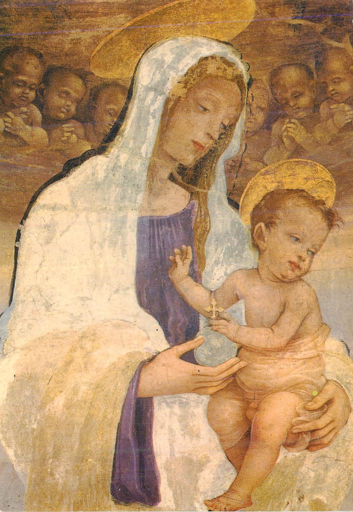 CPM Prato Galleria Di Palazzo Pretorio Filippino Lippi Madonna del Mercatale (1498) detail