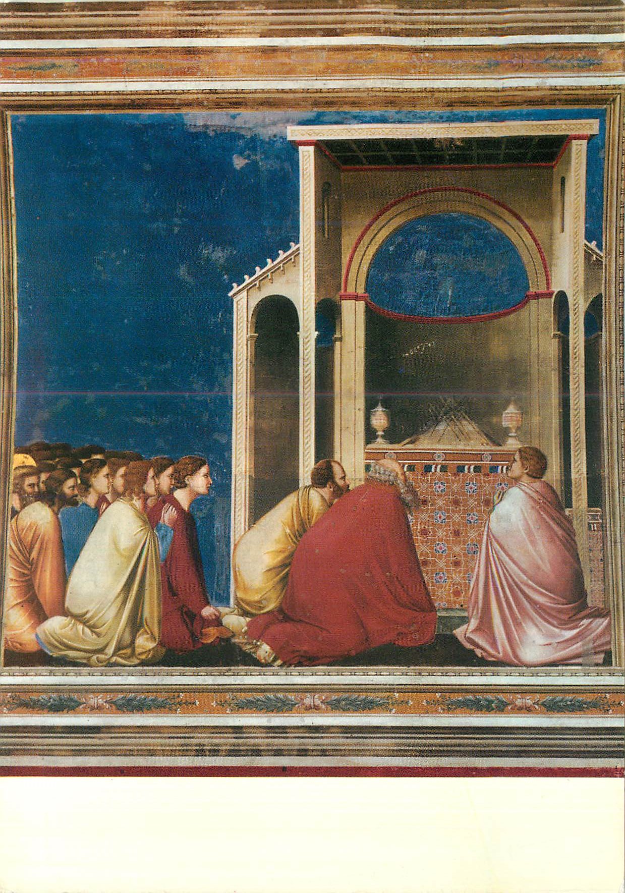 CPM Padova Cappella Degli Scrovegni Le peuple prie pour faire fleurir la verge qui appartient a l'epoux predestine de Ma