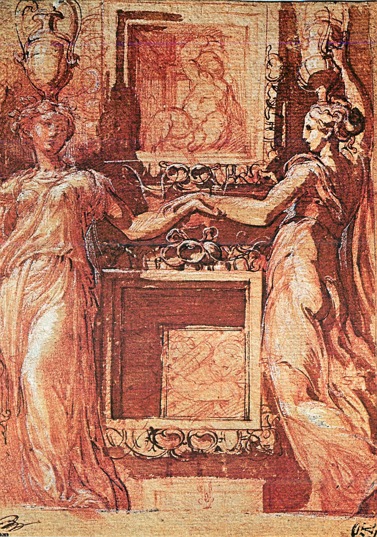 CPM Paris Musee du Louvre Cabinet des Dessins Francesco Parmigianino (1503 1540) deux Canephores