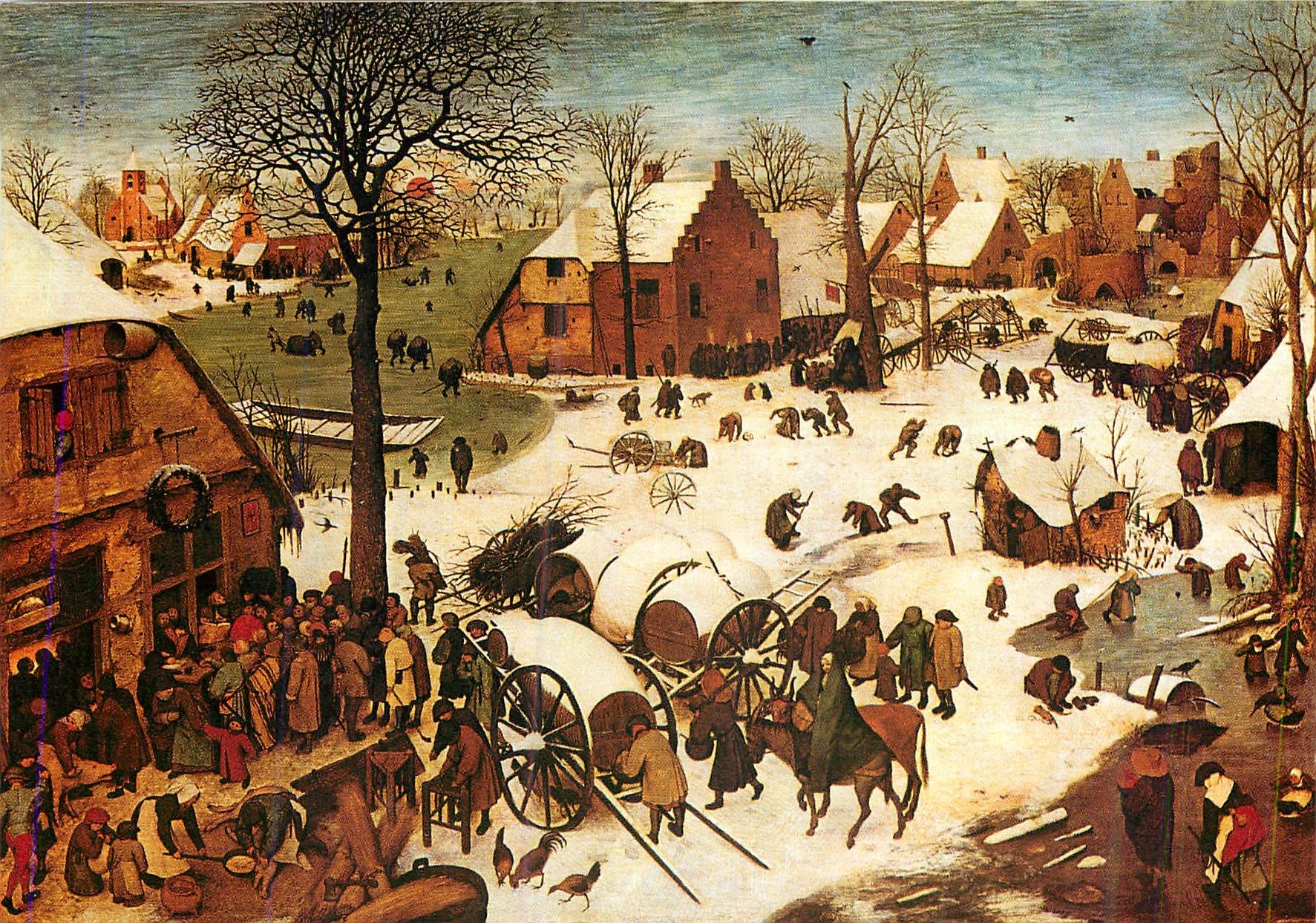 CPM Brueghel L'Ancien Le Denombrement de Bethleem Musees Royaux des Beaux Arts Bruxelles