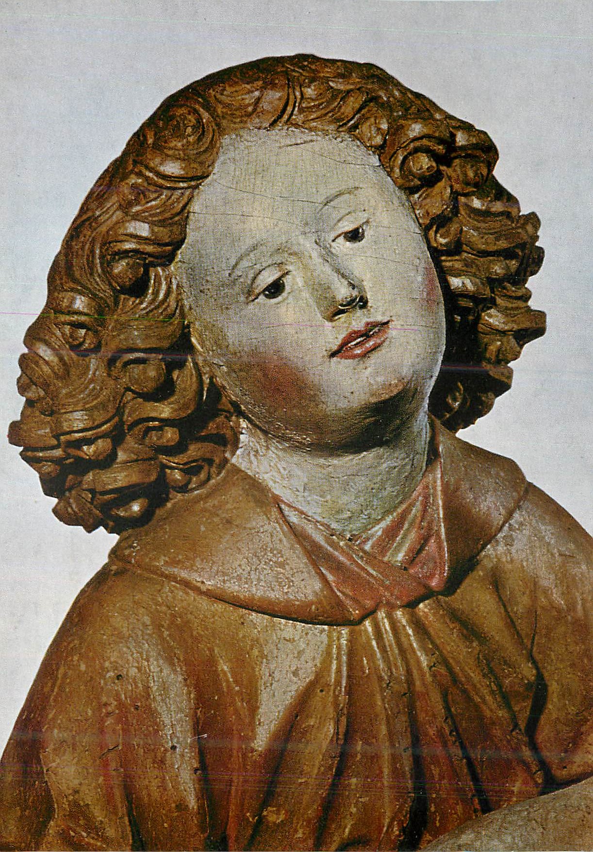 CPM Oberschwabischer Meister um 1480 Engel von der Gruppe Engel und ChristKind aus Kandsberg am Lech Bayerisches Nationa