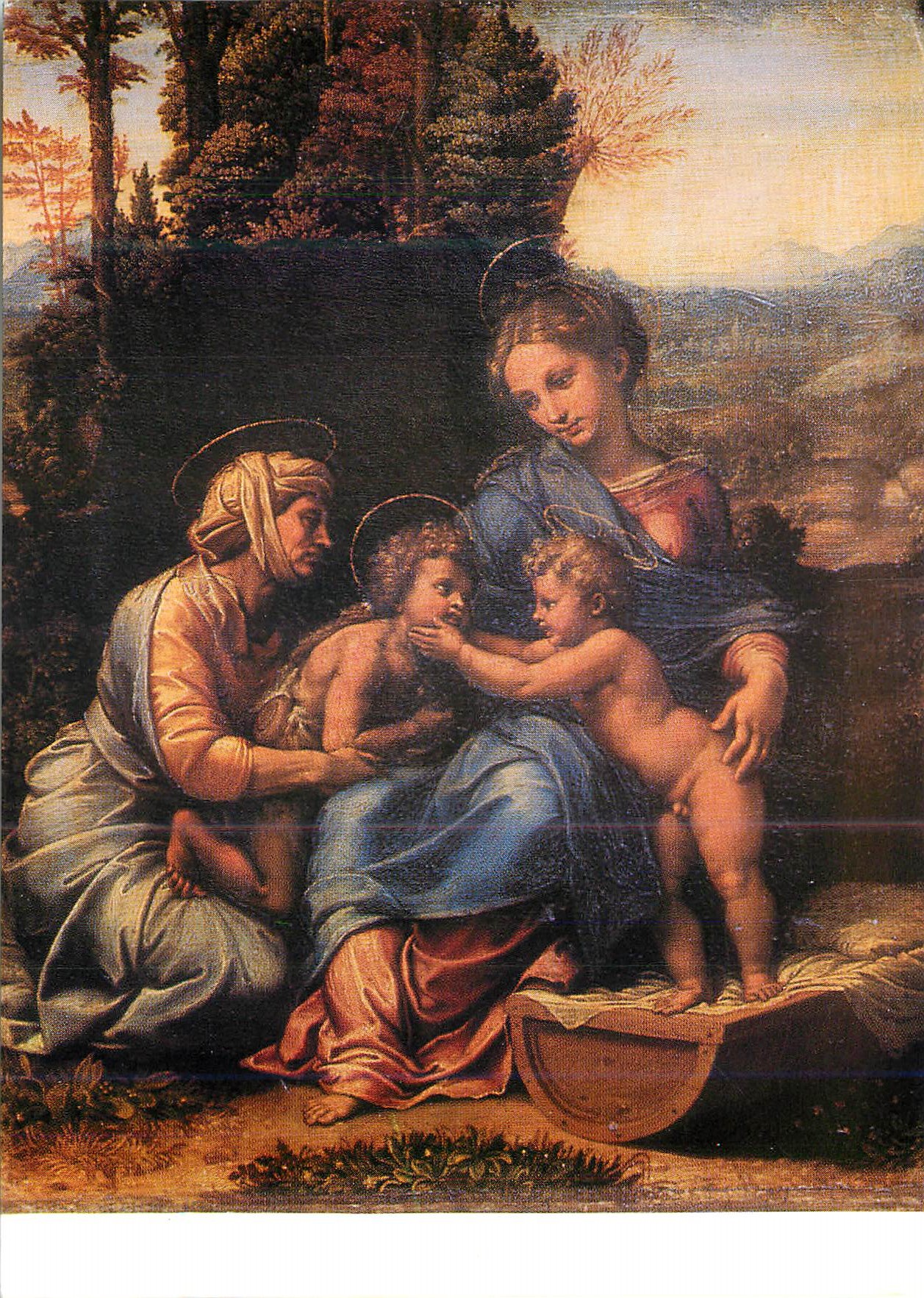 CPM Paris Musee du Louvre Raphael (1483 1520) La Vierge Sainte Elizabeth et l'Enfant Jesus caressant le jeune Saint Jean