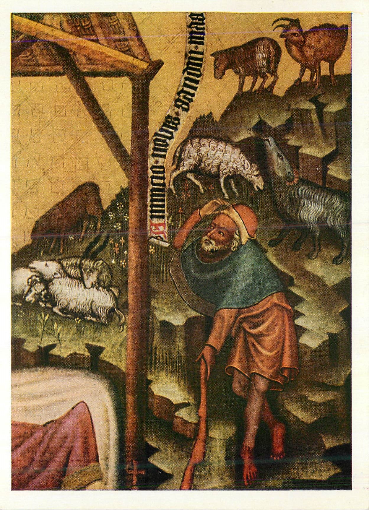CPM Hohenfurther Meister (um 1450) Teiiausschnitt Geburt Christi Prag Staurl Sammlungen