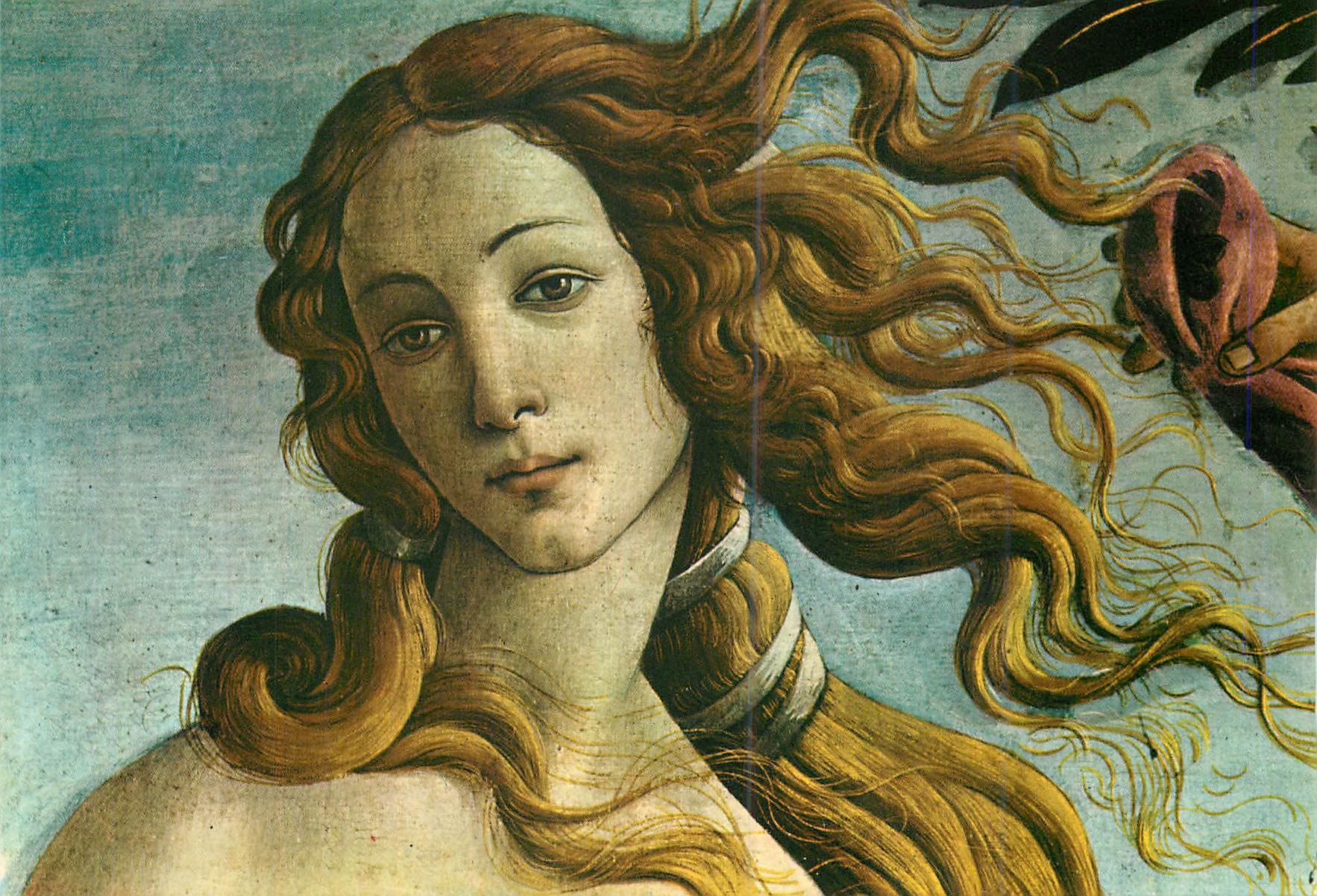 CPM Firenze Galleria degli Uffizi Sandro Bottecelli Naissance de venus Detail