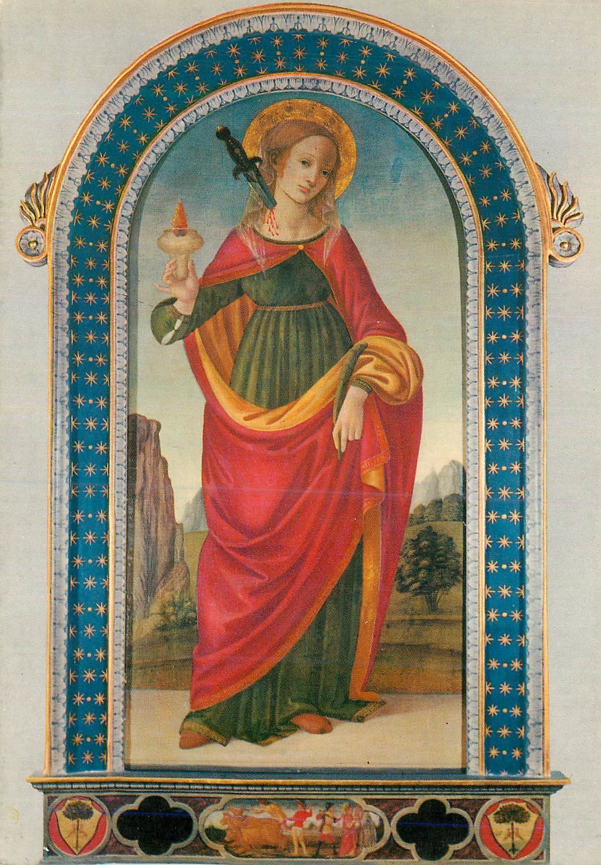 CPM Prato Museo Dell'Opera Del Duomo Filippino Lippi S Lucia (XV sec)